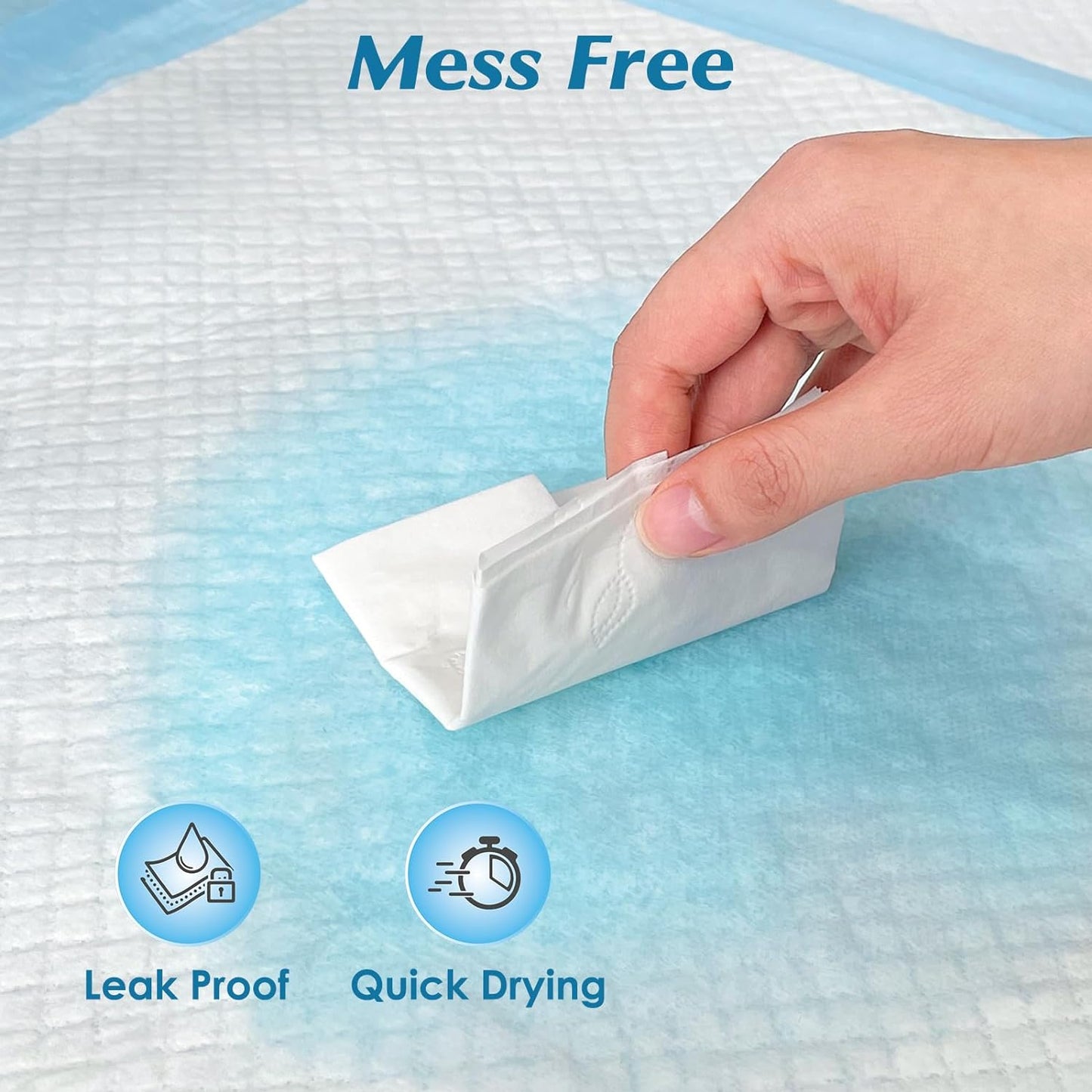 Wowflash Super Absorbency Disposable Leakproof Underpads with Quick Drying for Baby, Adults, Puppy, Dog Bed Pee Pads, Extra Large, XXL Incontinence Pads, 30” X 36”, 50 Count