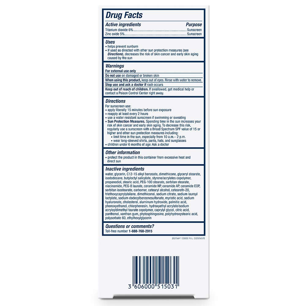 CeraVe 100% Mineral Sunscreen Face SPF 30 Niacinamide Travel Size 2.5 oz