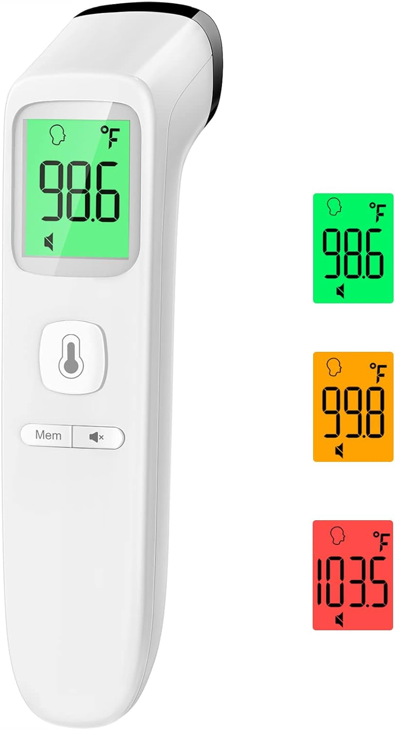 No-Touch Thermometer for Adults and Kids, Digital Accurate Baby Thermometer with Fever Alarm, 1 Second Fast Result, Easy to Use, 2 in 1 Mode