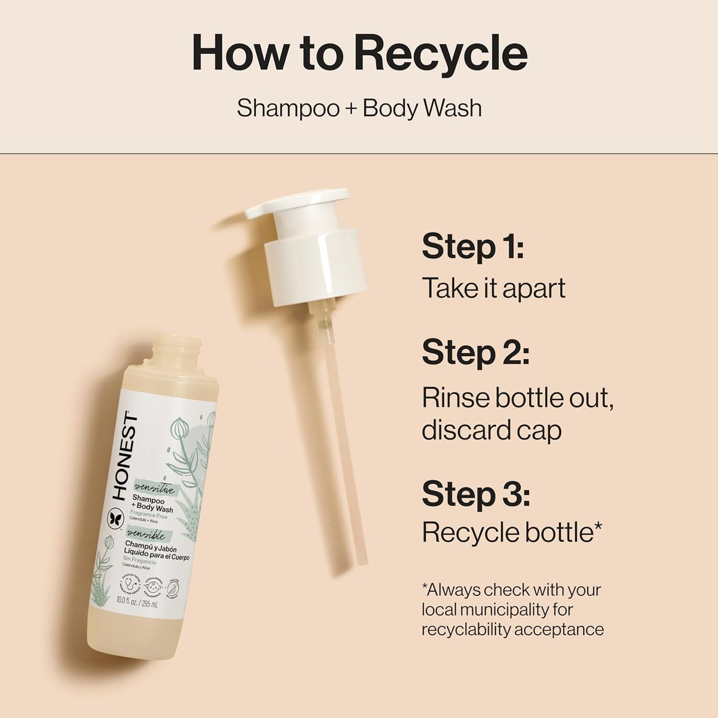 The Honest Company 2-In-1 Cleansing Shampoo + Body Wash, Gentle Enough for Baby, Dermatologist Tested, Tear-Free, Hypoallergenic, Fragrance-Free