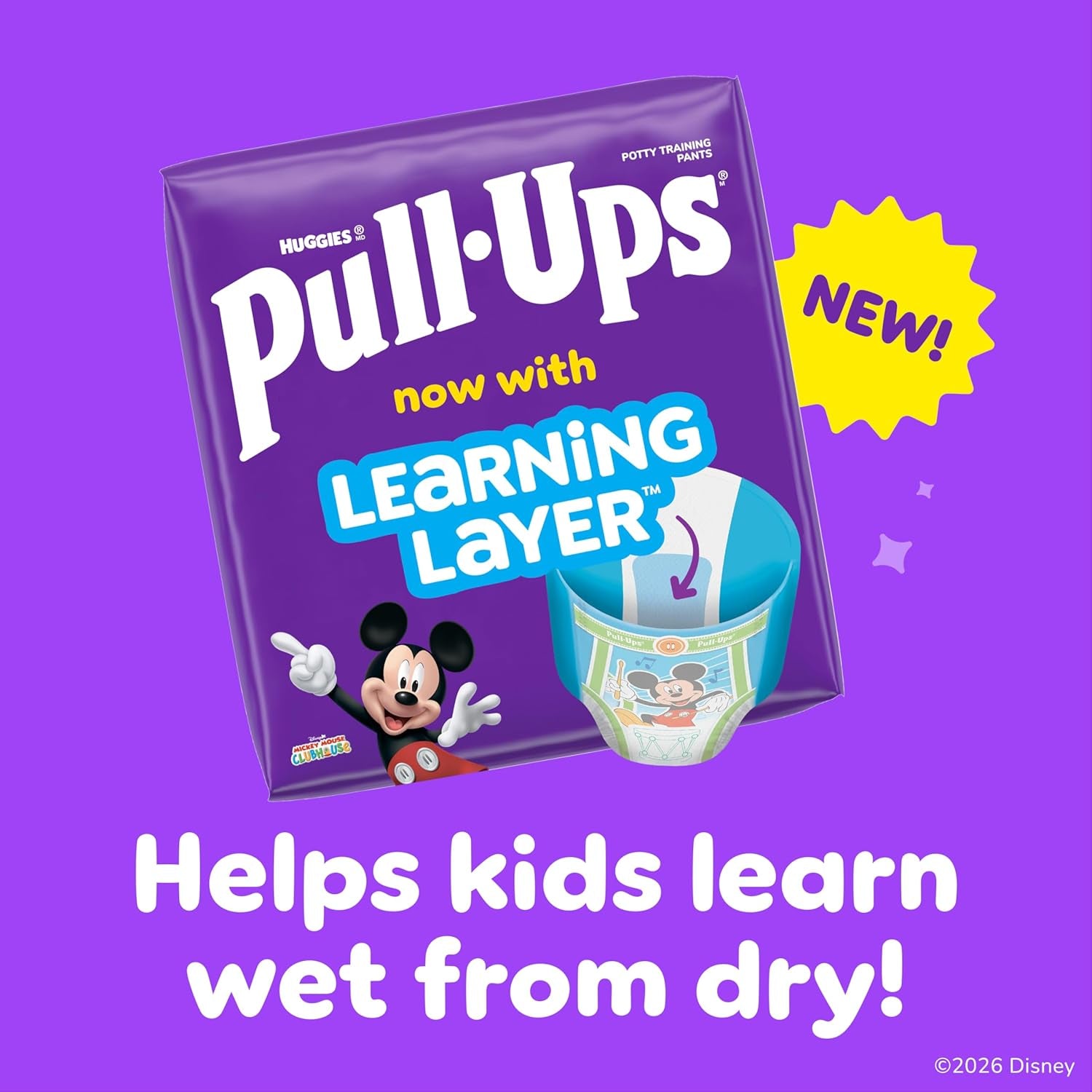Pull-Ups Boys' Potty Training Pants, Size 5T-6T Training Underwear (46+ Lbs), 14 Count