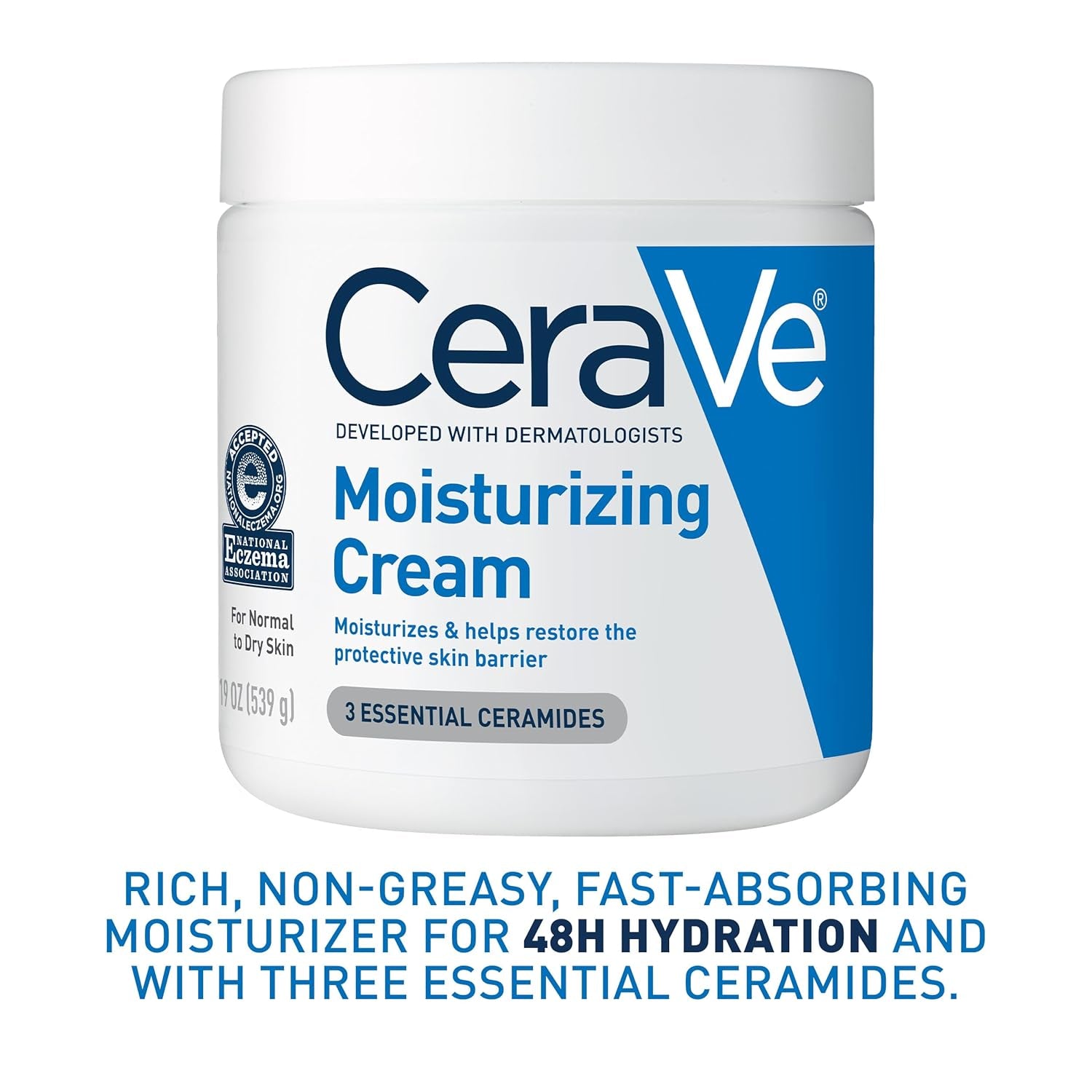 CeraVe Moisturizing Cream Face Body Moisturizer Fragrance Free 19 oz Tub New