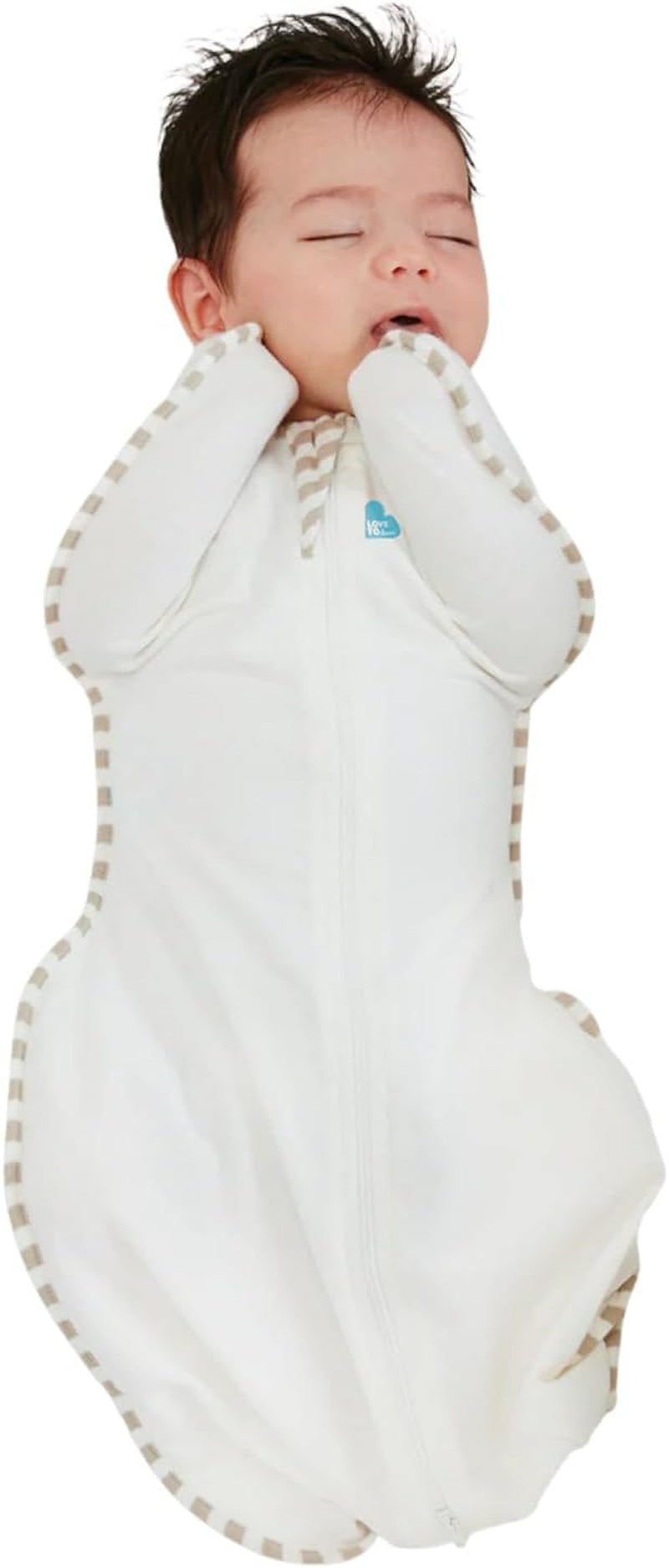 Love to Dream Organic Swaddle, Baby Sleep Sack, Swaddle up Self-Soothing Swaddles for Newborns, Get Longer Sleep, Snug Fit Helps Calm Startle Reflex,1.0 Tog, Small 5-8.5Lbs, Cream