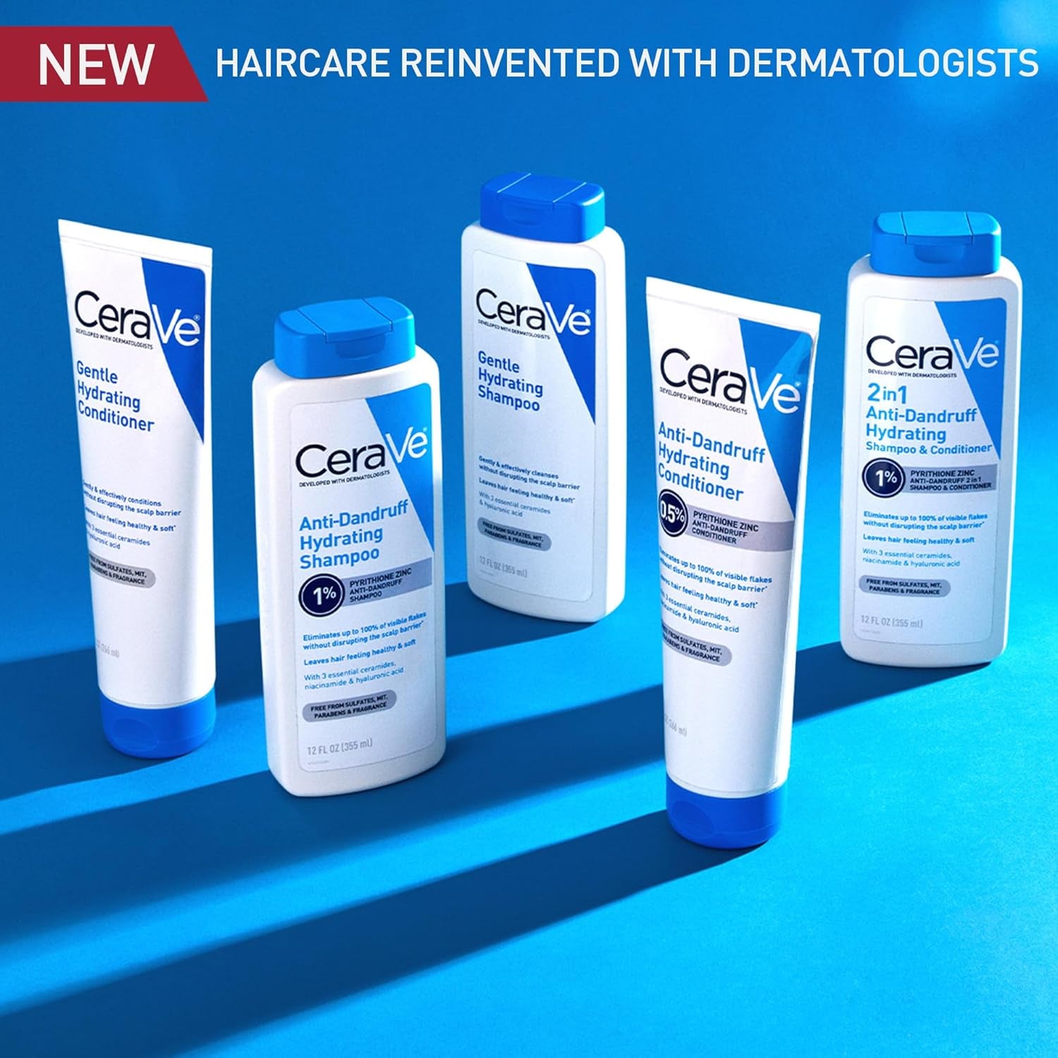 CeraVe Gentle Hydrating Shampoo and Conditioner Set Hair Scalp Care 12oz Duo