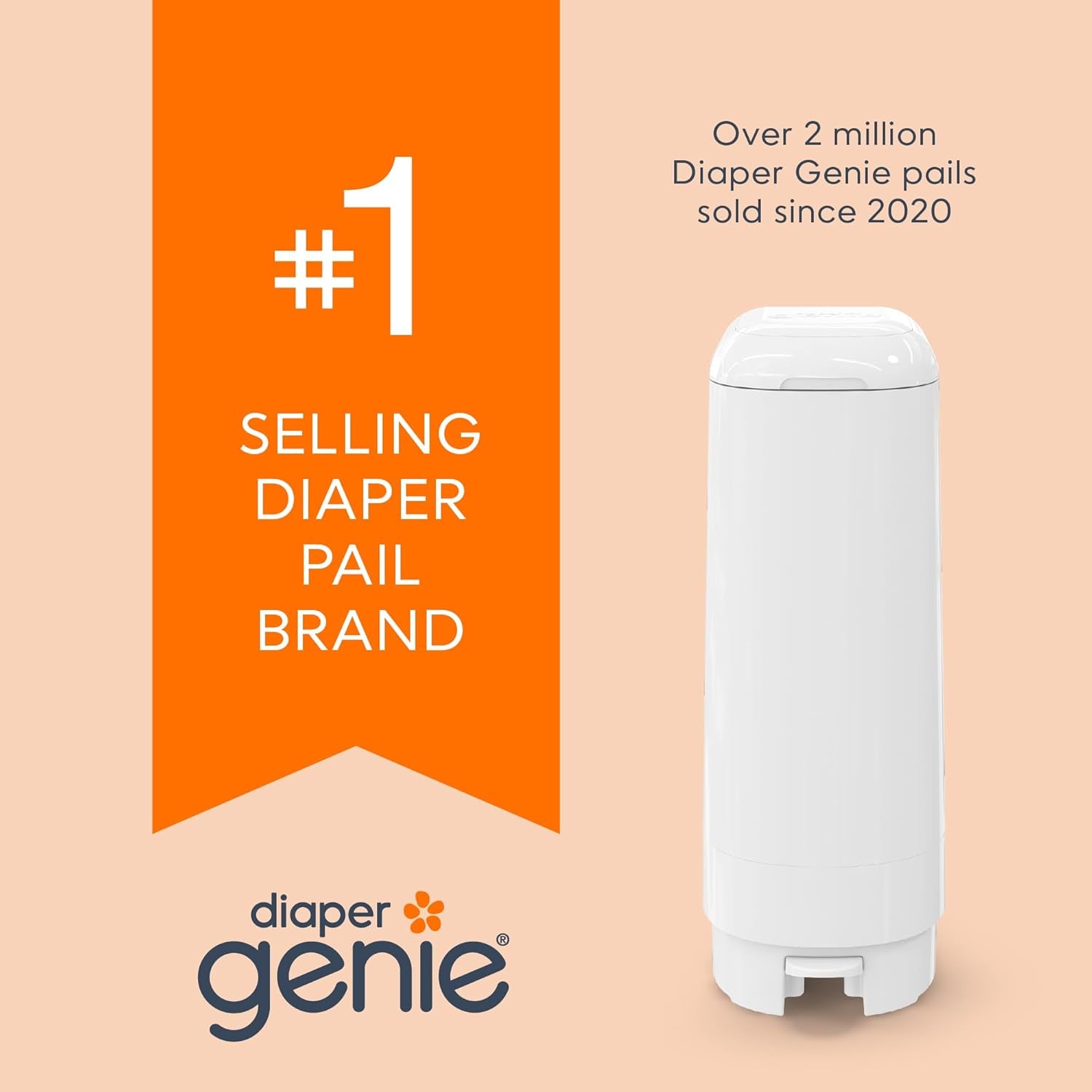 Diaper Genie Easy Roll Refill | 30 Bags per Refill | Holds up to 1410 Newborn Diapers | Odor Control | Diaper Pail Refill Bags | Fits Diaper Genie Signature & Platinum Pails