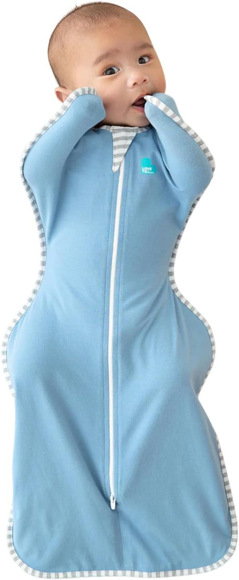 Love to Dream Swaddle UP, Baby Sleep Sack, Self-Soothing Swaddles for Newborns, Snug Fit Helps Calm Startle Reflex, New Born Essentials for Baby, 13-19 Lbs, Dusty Blue