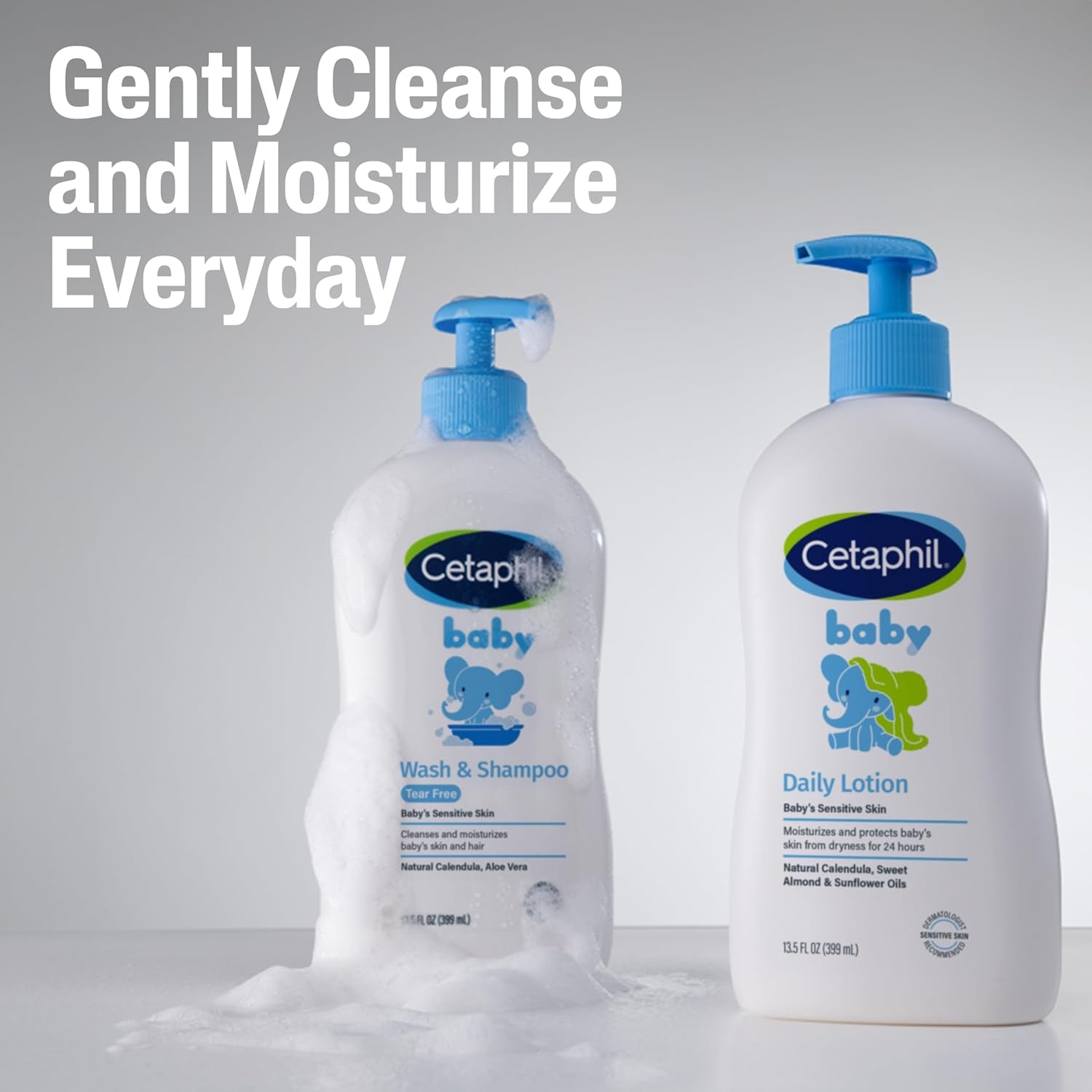 Cetaphil Baby Wash & Shampoo with Organic Calendula, Tear Free, Paraben, Colorant and Mineral Oil Free, 13.5 Fl. Oz