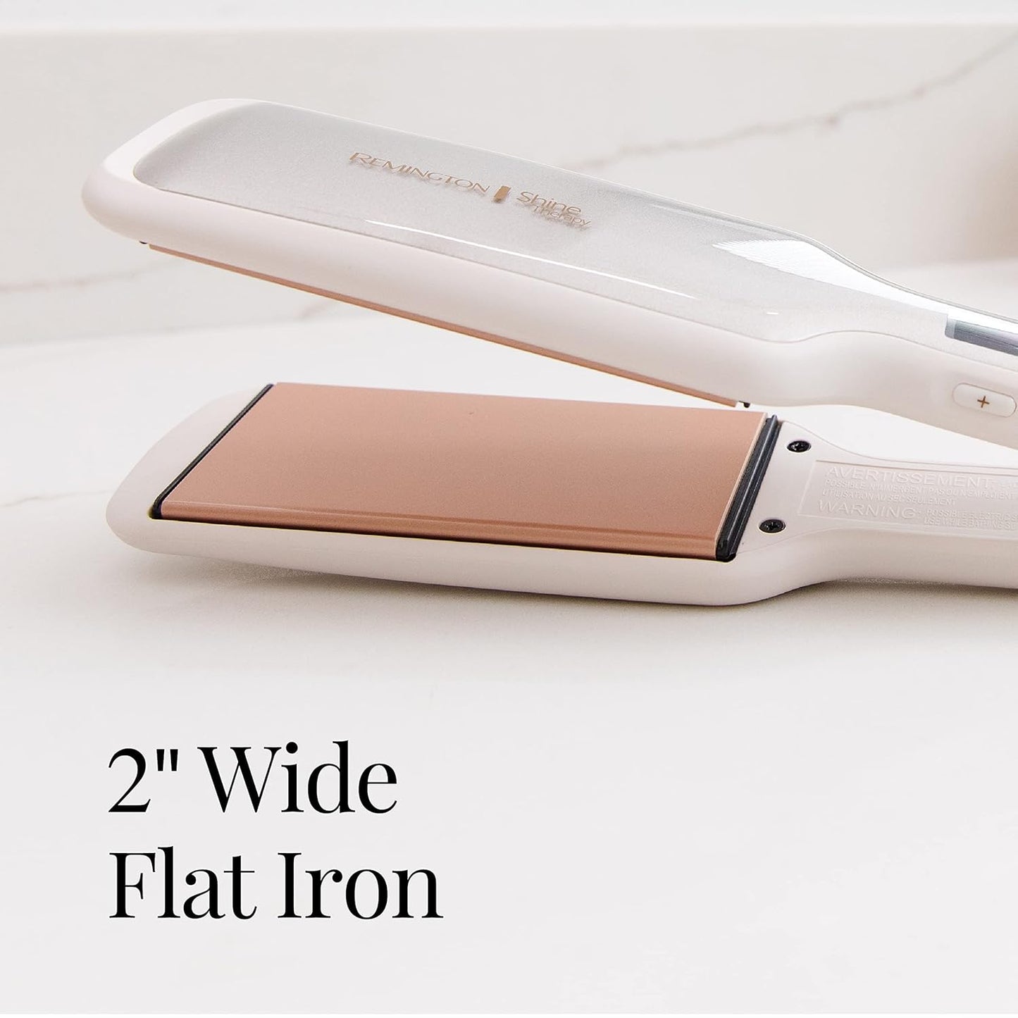 Shine Therapy 2 Inch Hair Straightener, Flat Iron Infused with Argan Oil & Keratin, Professional Ceramic Flat Iron for Less Frizz, Shiny & Smooth Hot Styling Tools