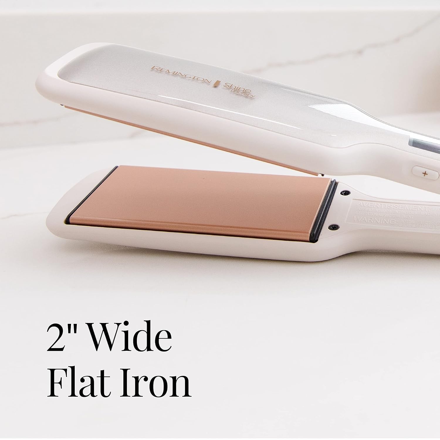 Shine Therapy 2 Inch Hair Straightener, Flat Iron Infused with Argan Oil & Keratin, Professional Ceramic Flat Iron for Less Frizz, Shiny & Smooth Hot Styling Tools
