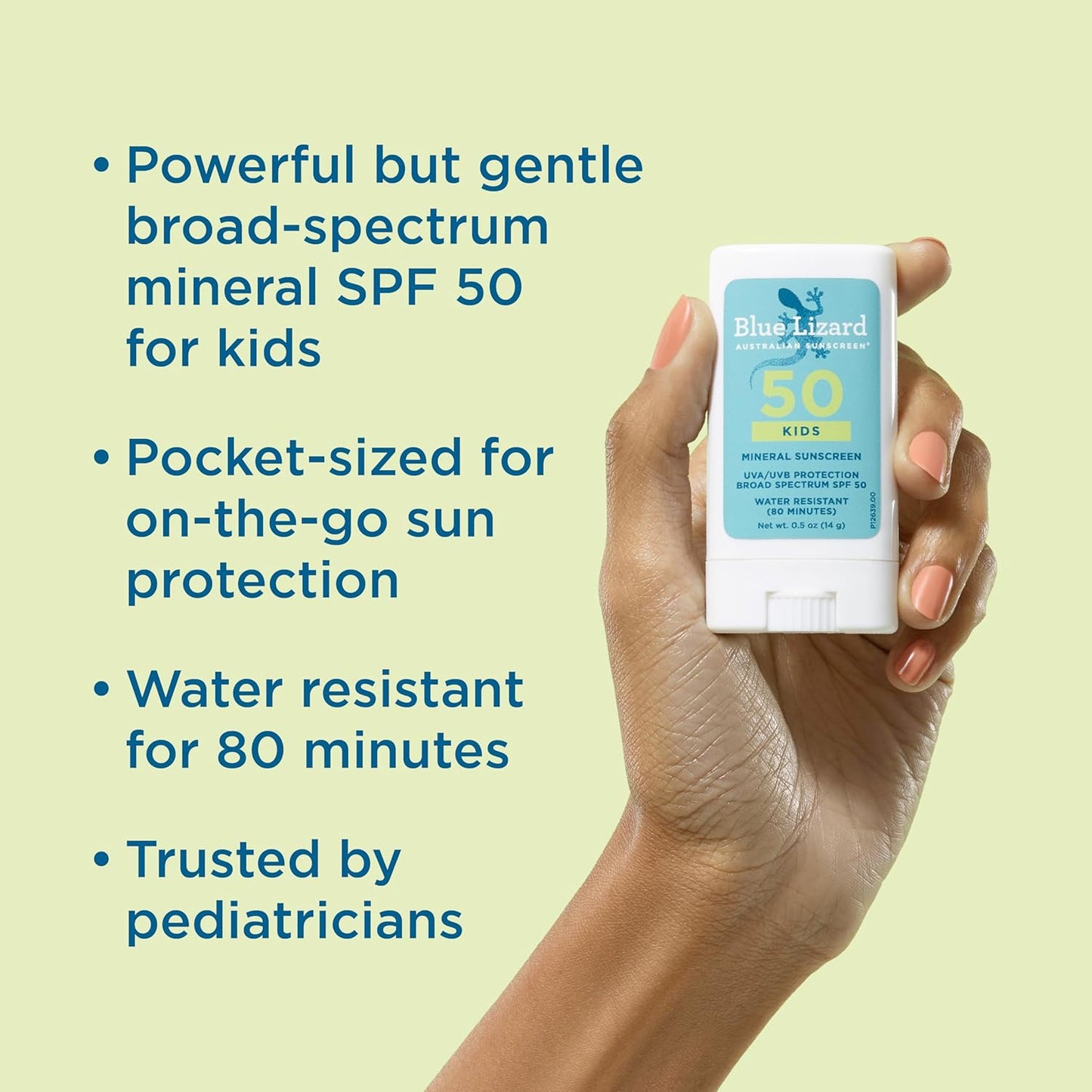 Blue Lizard Kids Mineral SPF 50 Sunscreen Lotion, 100% Mineral, Children’S Sunscreen, Water-Resistant Formula, Paraben-Free, Fragrance-Free, 5 Fl Oz