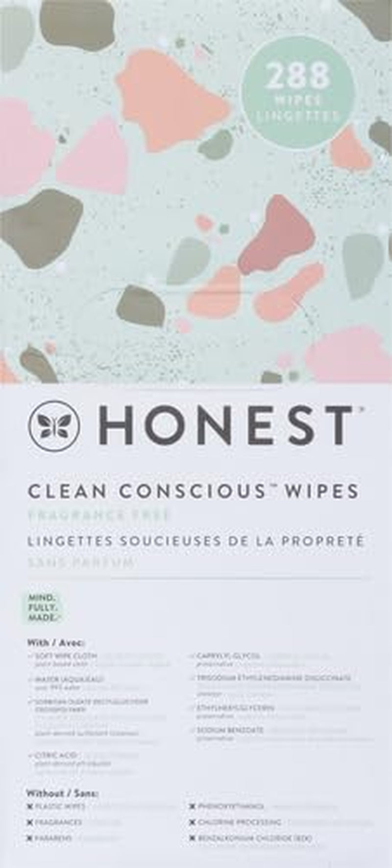 The Honest Company Hypoallergenic Multi-Use Baby Wipes for Sensitive Skin, Geo Mood, 288 Count (Pack of 3)