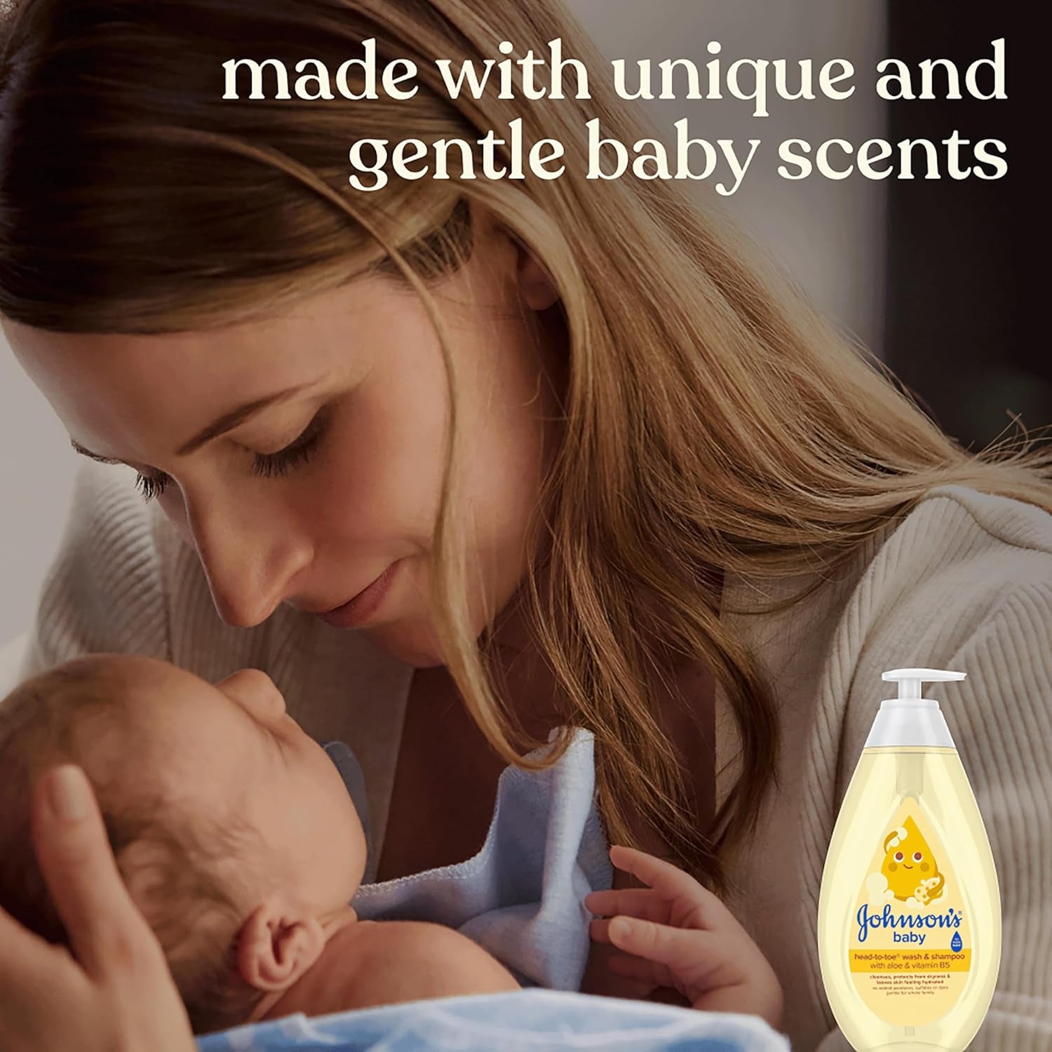 Johnson'S Head-To-Toe Gentle Baby Body Wash & Shampoo, Tear-Free, Sulfate-Free & Hypoallergenic Bath Wash & Shampoo for Baby'S Sensitive Skin & Hair, Washes Away 99.9% of Germs 27.1 Fl. Oz (Pack of 3)
