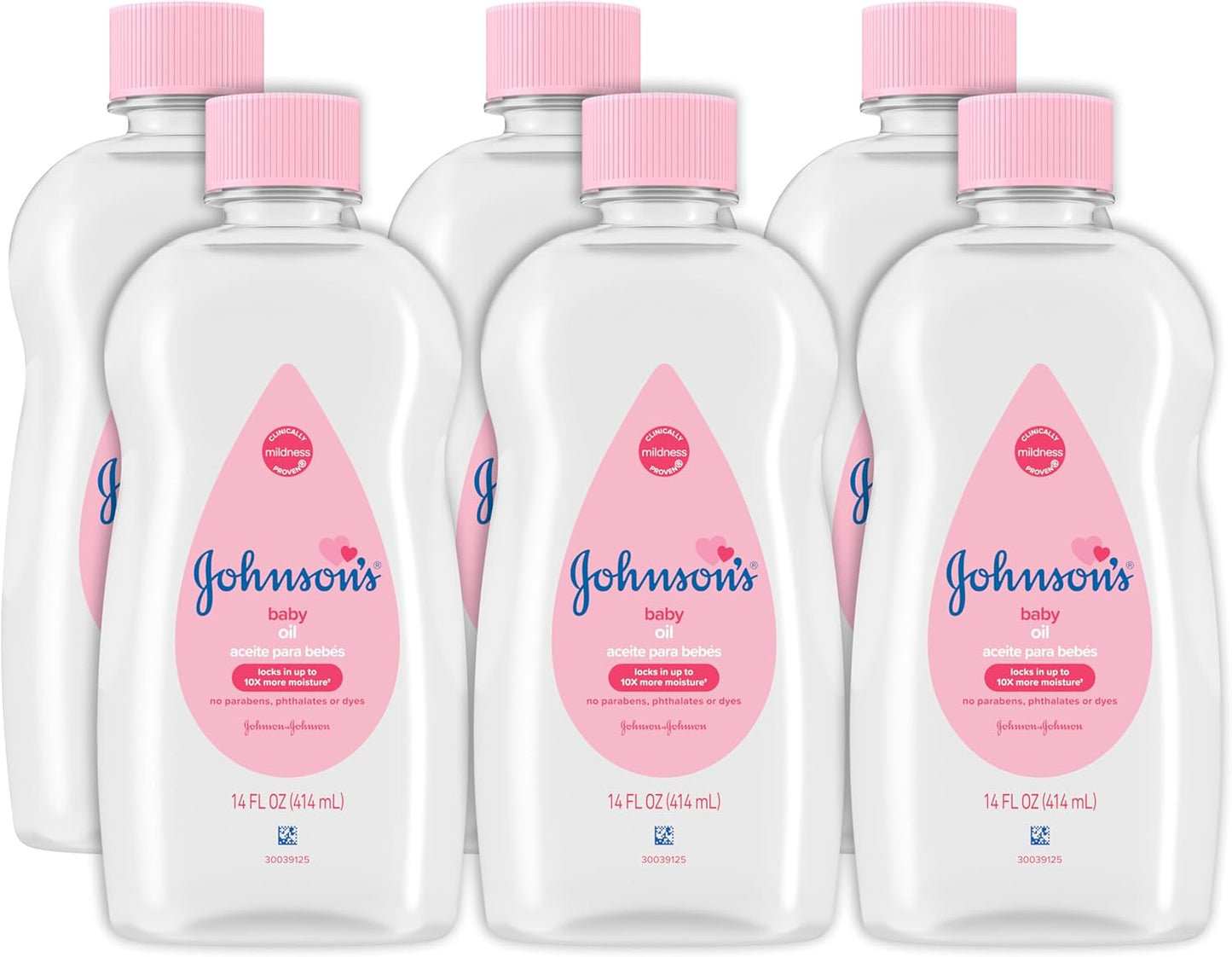 Johnson'S Baby Oil, Pure Mineral Oil to Help Prevent Moisture Loss for Baby, Kids & Adults, Gentle & Soothing Baby Massage Oil for Dry Skin Relief, Original Scent, 14 Fl. Oz(Pack of 6)