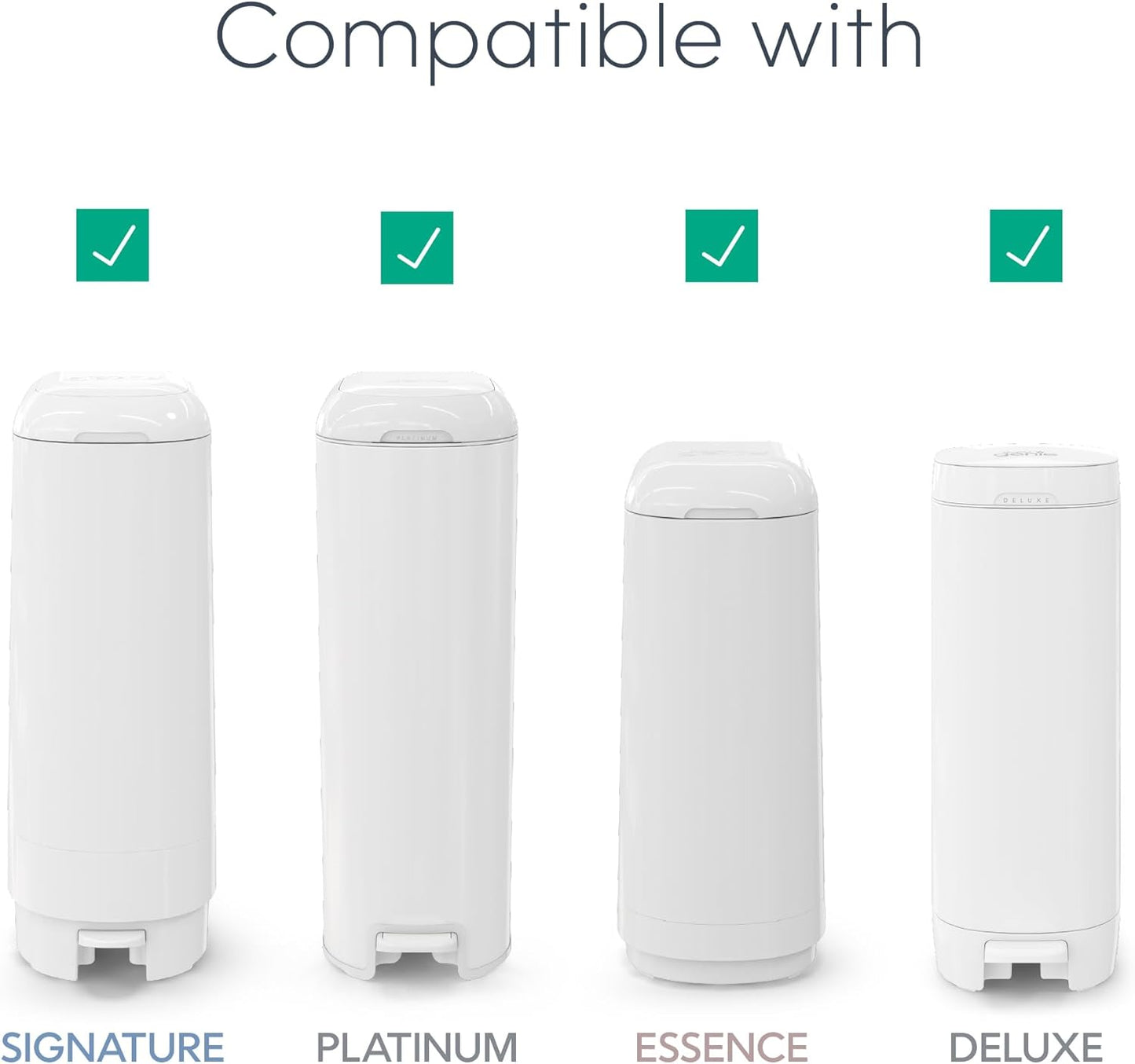 Diaper Genie Easy Roll Refill, 18 Bags per Refill, Holds up to 846 Newborn Diapers, Odor Control, Diaper Pail Bags, Fits Diaper Genie Signature & Platinum Pails, Packaging May Vary (Pack of 2)