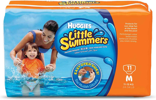 Huggies Little Swimmers Disposable Swimpants, Size M (24-34 Lb), 11 Ct