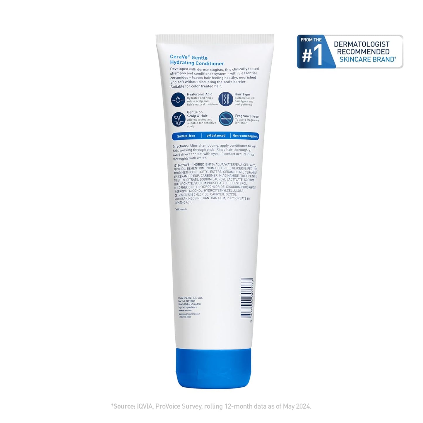 CeraVe Gentle Hydrating Conditioner Hair Moisturizer Ceramides 12 fl oz