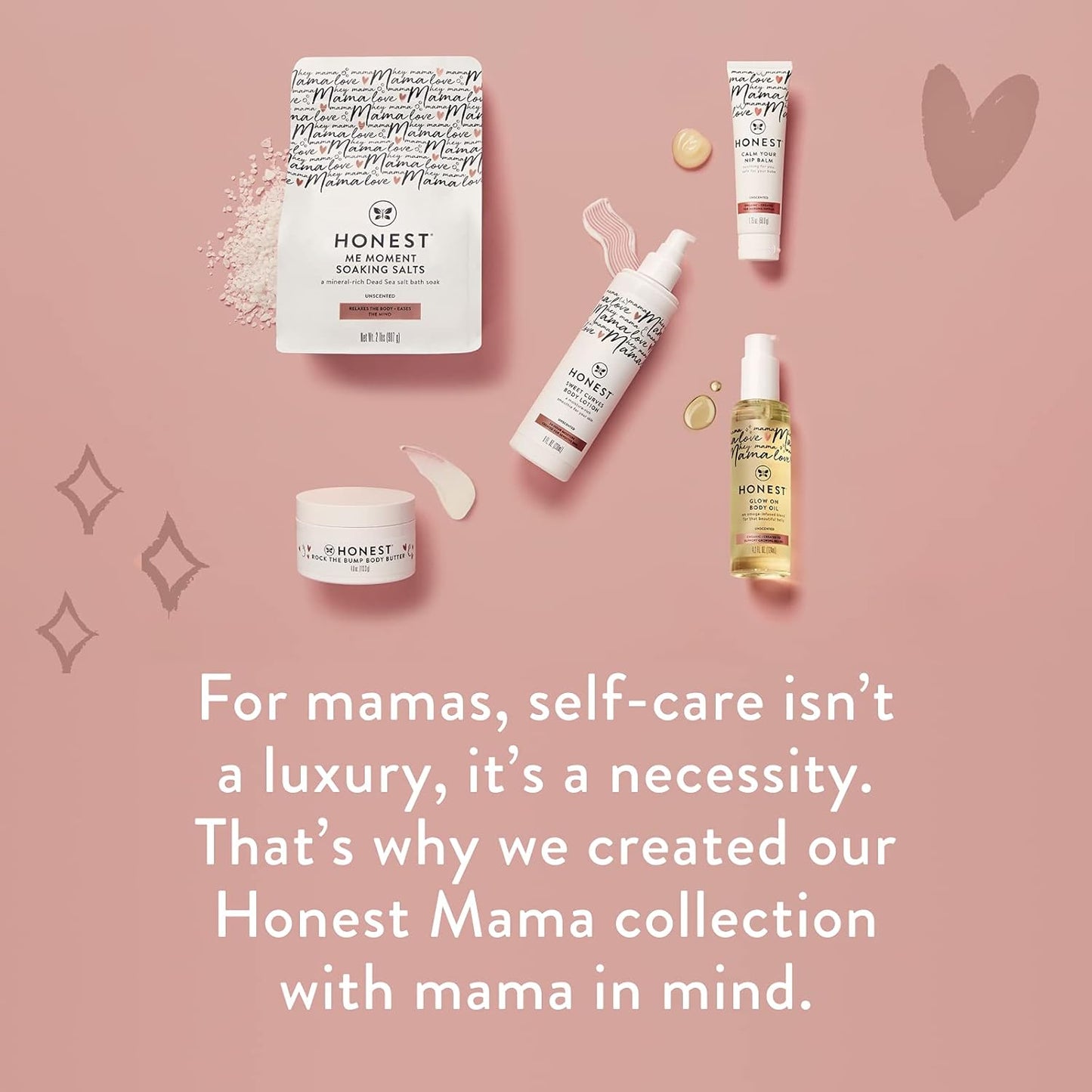 The Honest Company Mama Body and Belly Bump Love Bundle, Moisturizing Plant Based Oil and Stretch Mark Butter Cream