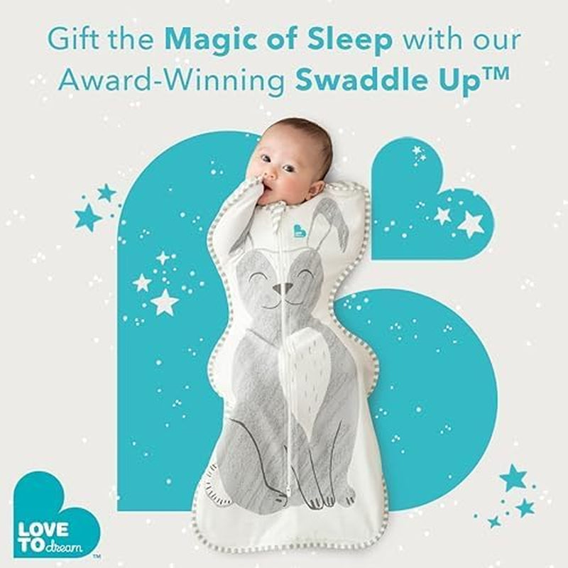 Love to Dream Swaddle UP, Baby Sleep Sack, Self-Soothing Swaddles for Newborns, Get Longer Sleep, Snug Fit Helps Calm Startle Reflex, New Born Essentials for Baby, 1.0 TOG, 13-19 Lbs, Deep Olive