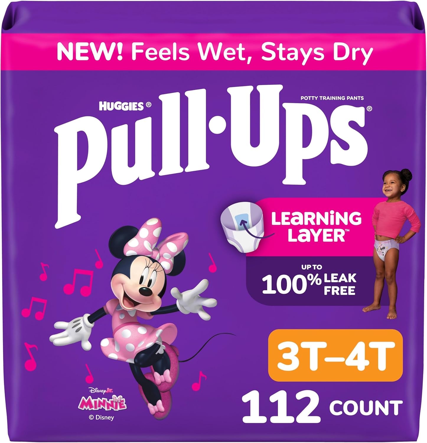 Pull-Ups Girls' Potty Training Pants, Size 2T-3T Training Underwear (16-34 Lbs), 94 Count