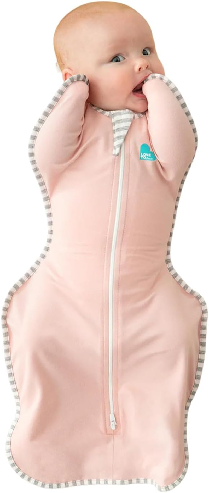 Love to Dream Swaddle up Self-Soothing Sleep Sack, Dramatically Better Sleep, Snug Fit Calms Startle Reflex, 1.0 TOG, Small 8-13 Lbs, Dusty Pink