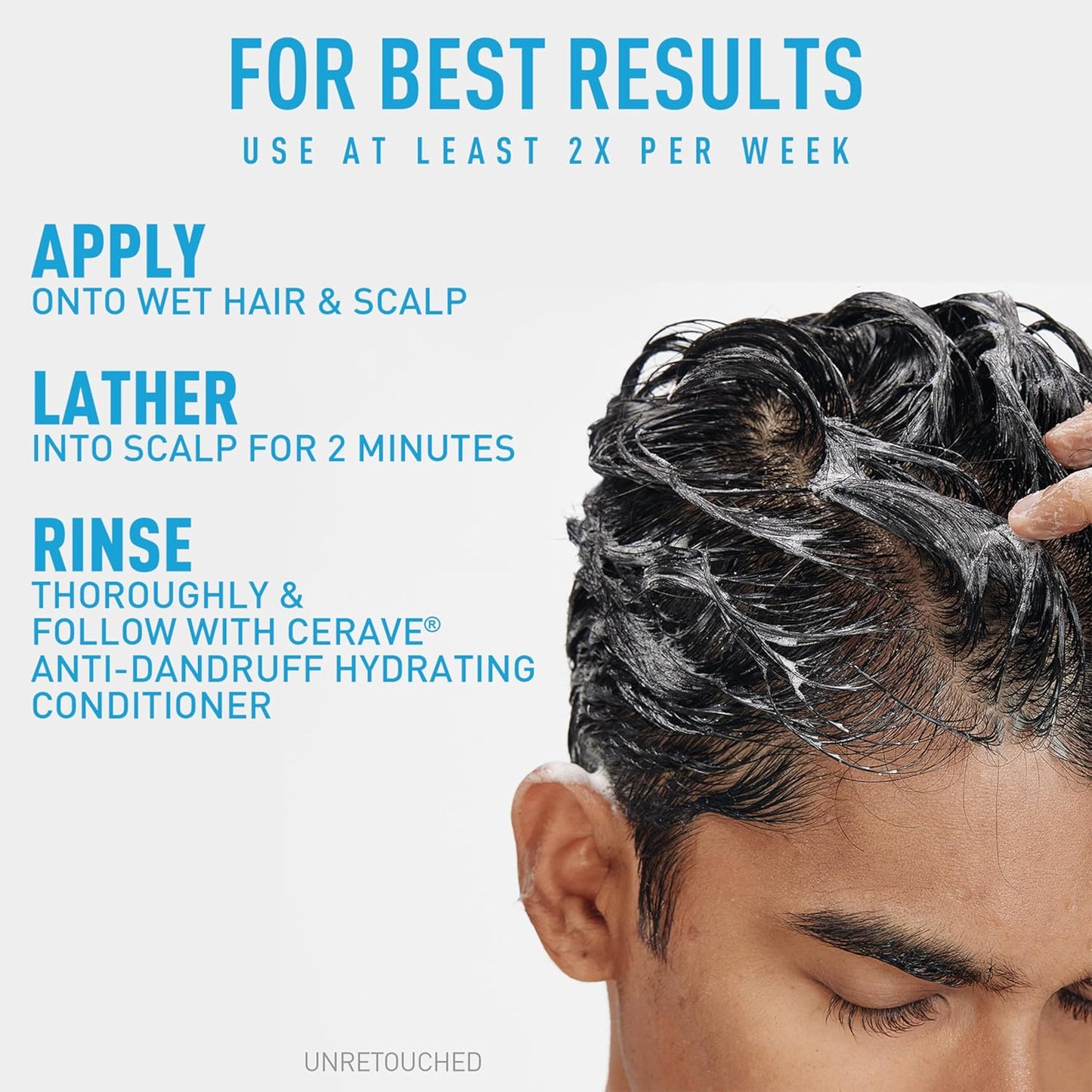 CeraVe Hydrating Anti Dandruff Shampoo 1% Pyrithione Zinc Scalp Wash 12 oz