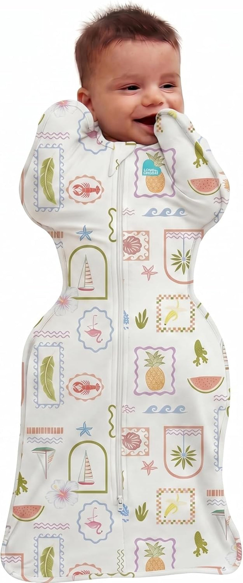 Love to Dream Swaddle UP, Baby Sleep Sack, Self-Soothing Swaddles for Newborns, Improves Sleep, Snug Fit Helps Calm Startle Reflex, New Born Essentials for Baby, 1.0 TOG, 5-8.5 Lbs, Vacation Days