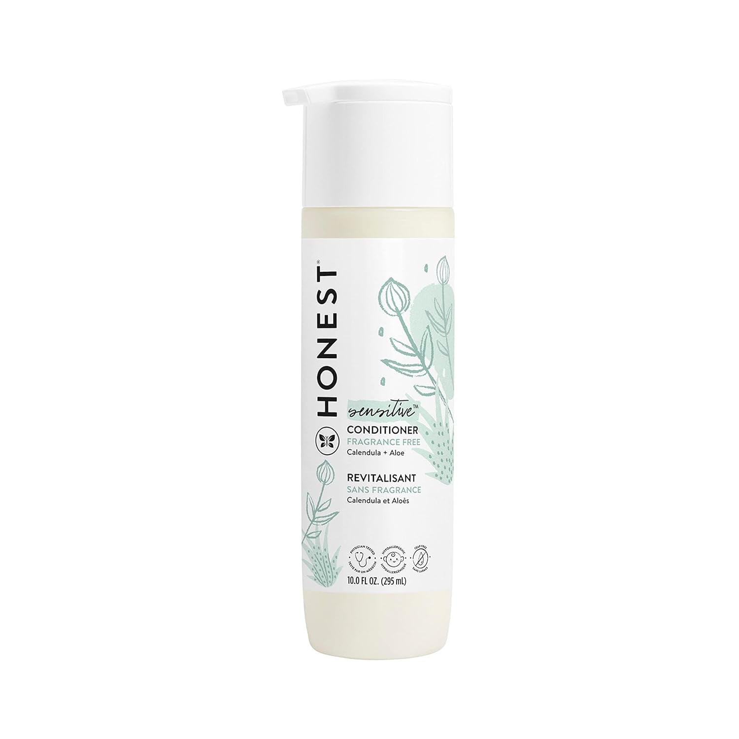 The Honest Company Silicone-Free Conditioner, Gentle Tear-Free, Hypoallergenic, Baby Hair Care with Naturally Derived Ingredients, Citrus Vanilla Refresh, 10 Fl Oz