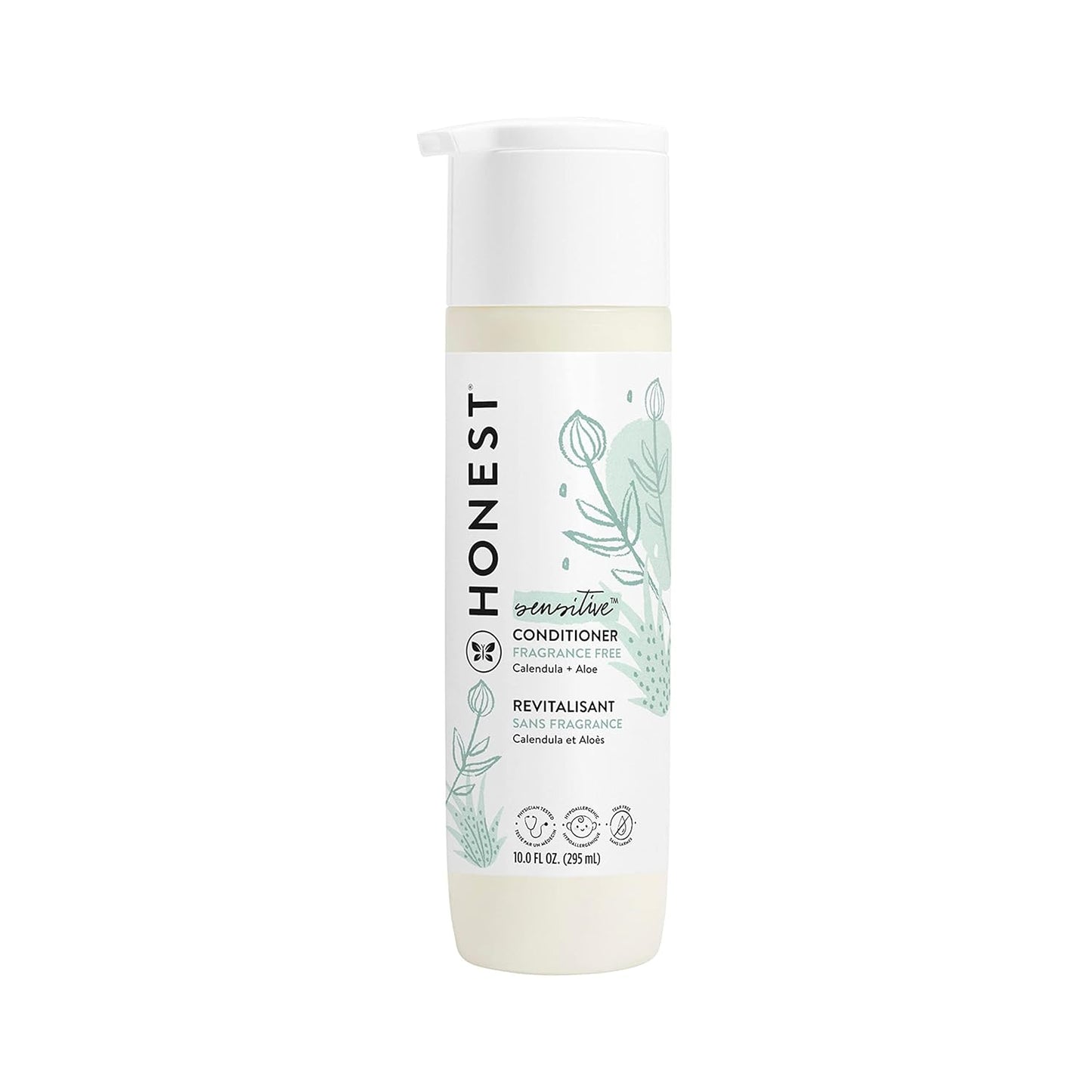 The Honest Company Silicone-Free Conditioner & 2-In-1 Cleansing Shampoo Body Wash Duo Gentle for Baby,Naturally Derived,Lavender Calm,20 Fl Oz,(Pack of 4)