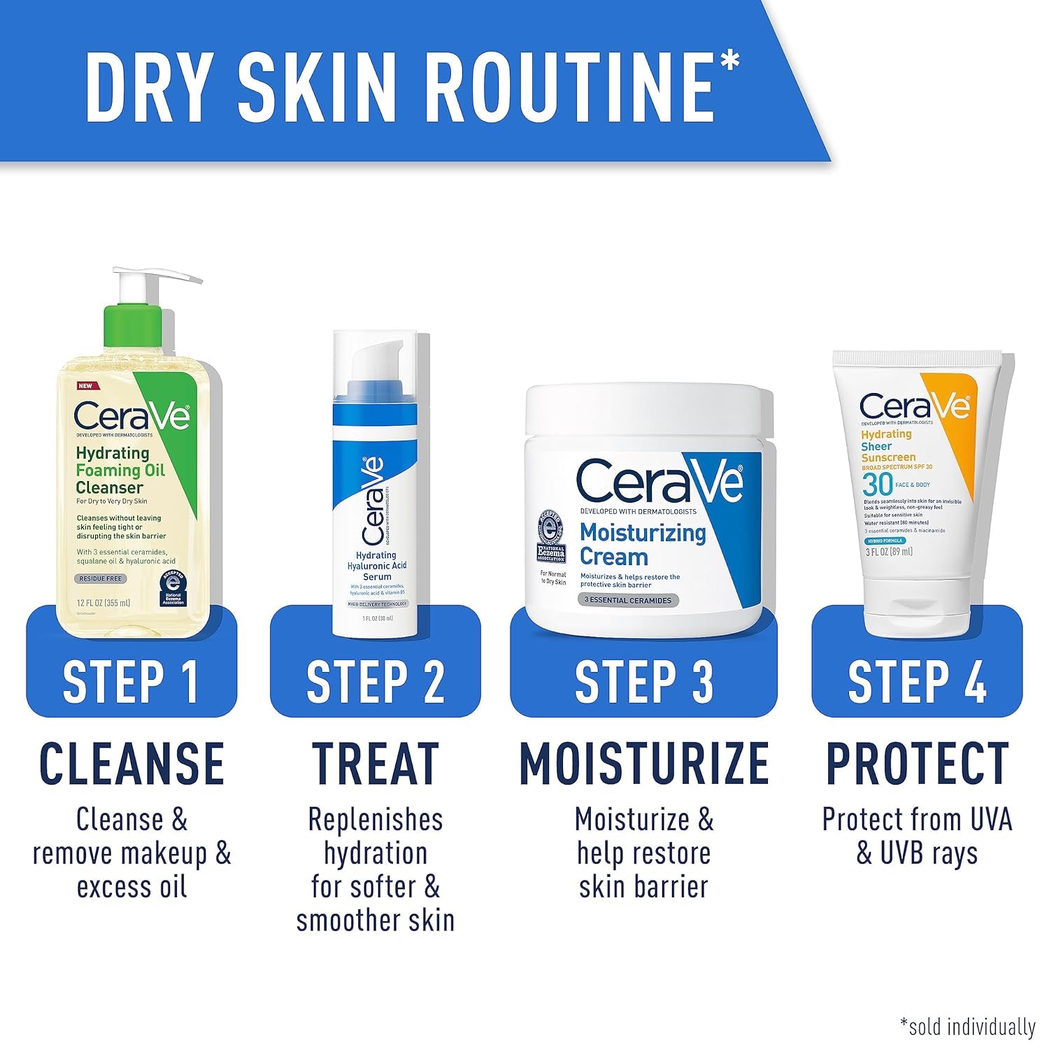 CeraVe Hydrating Foaming Oil Cleanser Squalane Face Body Wash 19 fl oz Single
