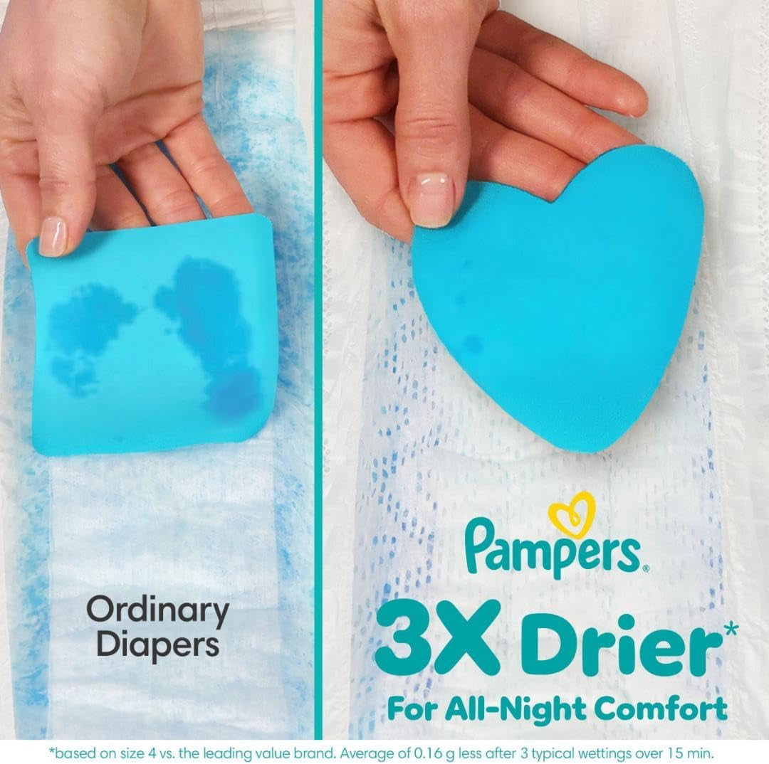 Pampers ZZZ Overnight Diapers, Size 3 (16-28 Lbs), 116 Count, Nighttime Protection Disposable Baby Diaper, Night Time Leak and Skin Protection
