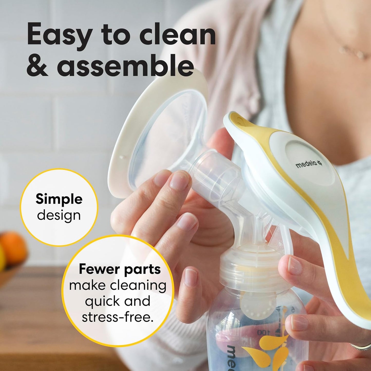 Medela Perfect Pair Bundle with Medela Harmony Manual Breast Pump & Silicone Breast Milk Collector, Lightweight and Discreet, Made without BPA