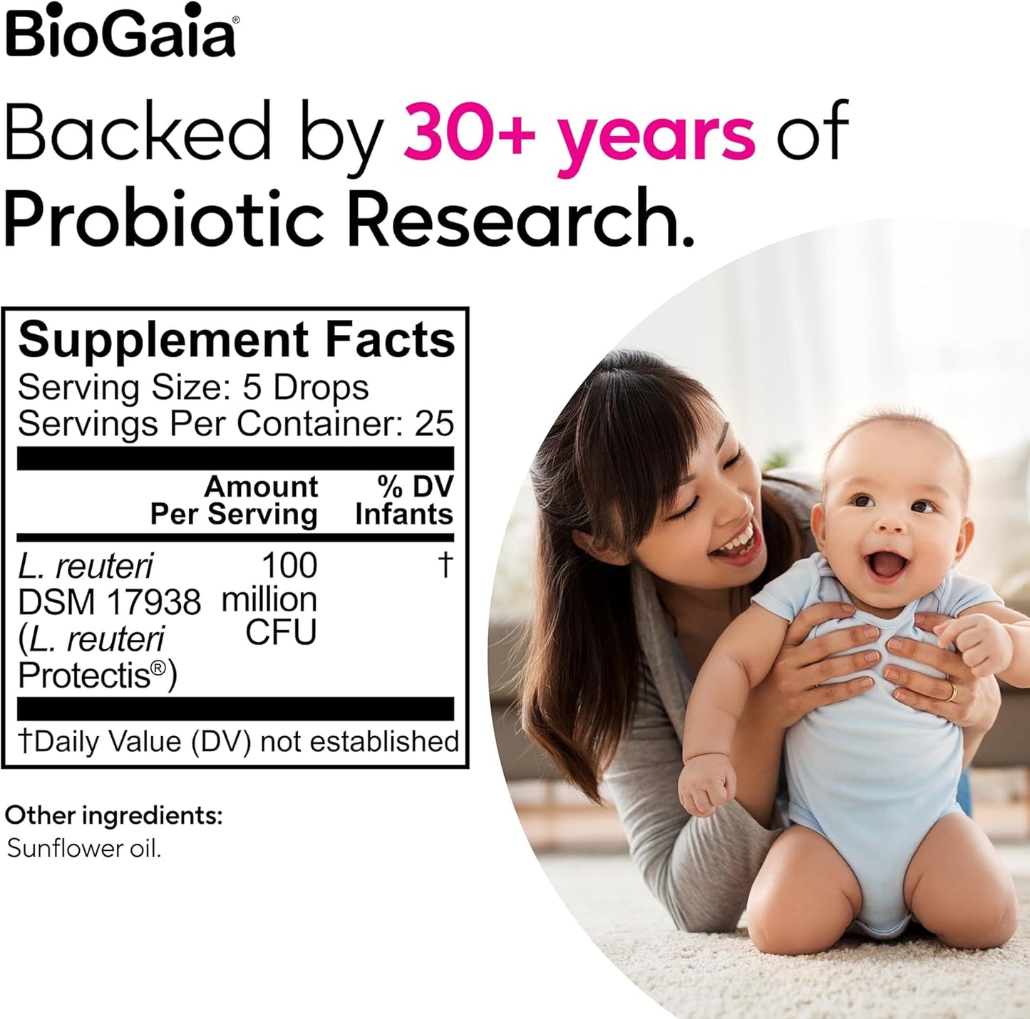 Biogaia Baby Probiotic Drops - Colic & Gas Relief + Vitamin D, 50-Day Supply, Safe for Newborns, Reduces Crying, Fussing, Colic, Gas, Spit-Ups & Constipation, No Allergens, Dairy or Soy (Pack of 2)