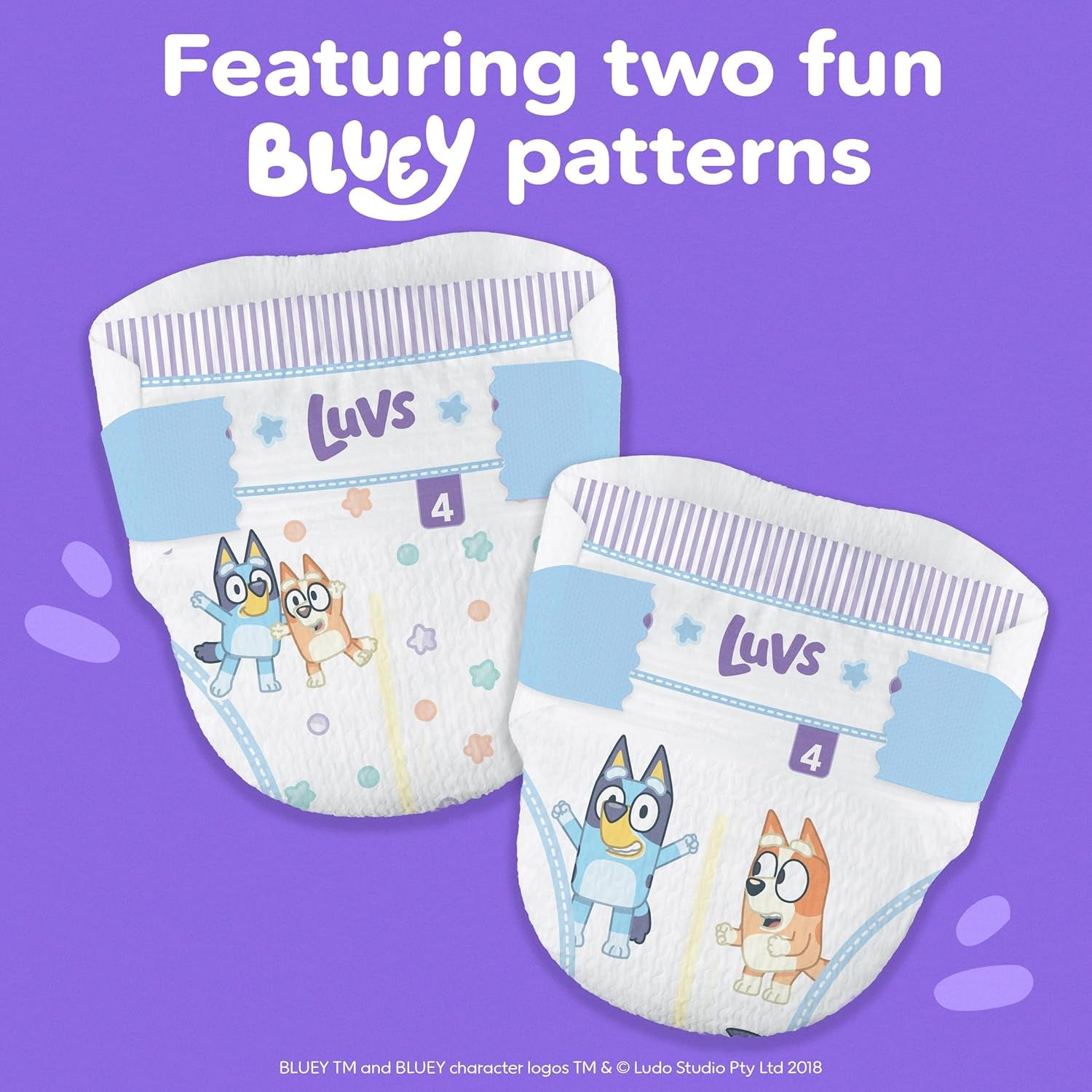 Luvs Diapers - Size 1, 116 Count, Bluey Platinum Protection Baby Diaper