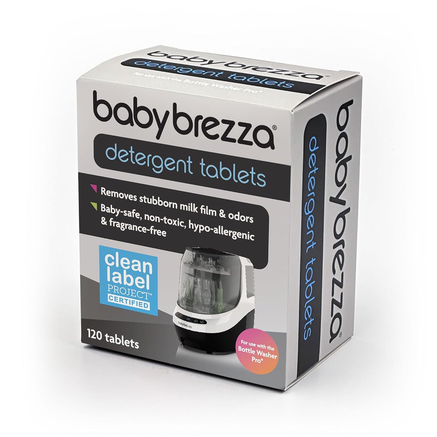 Baby Brezza Universal Detergent Soap Tablets for Bottle Washers, 120 ct - baby bottle washer detergent tablets.