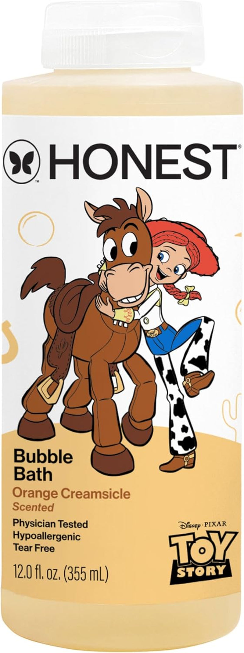 The Honest Company Foaming Bubble Bath, Gentle on Skin, Dermatologist Tested, Tear Free, Hypoallergenic, Disney and Pixar'S Toy Story, Orange Creamsicle