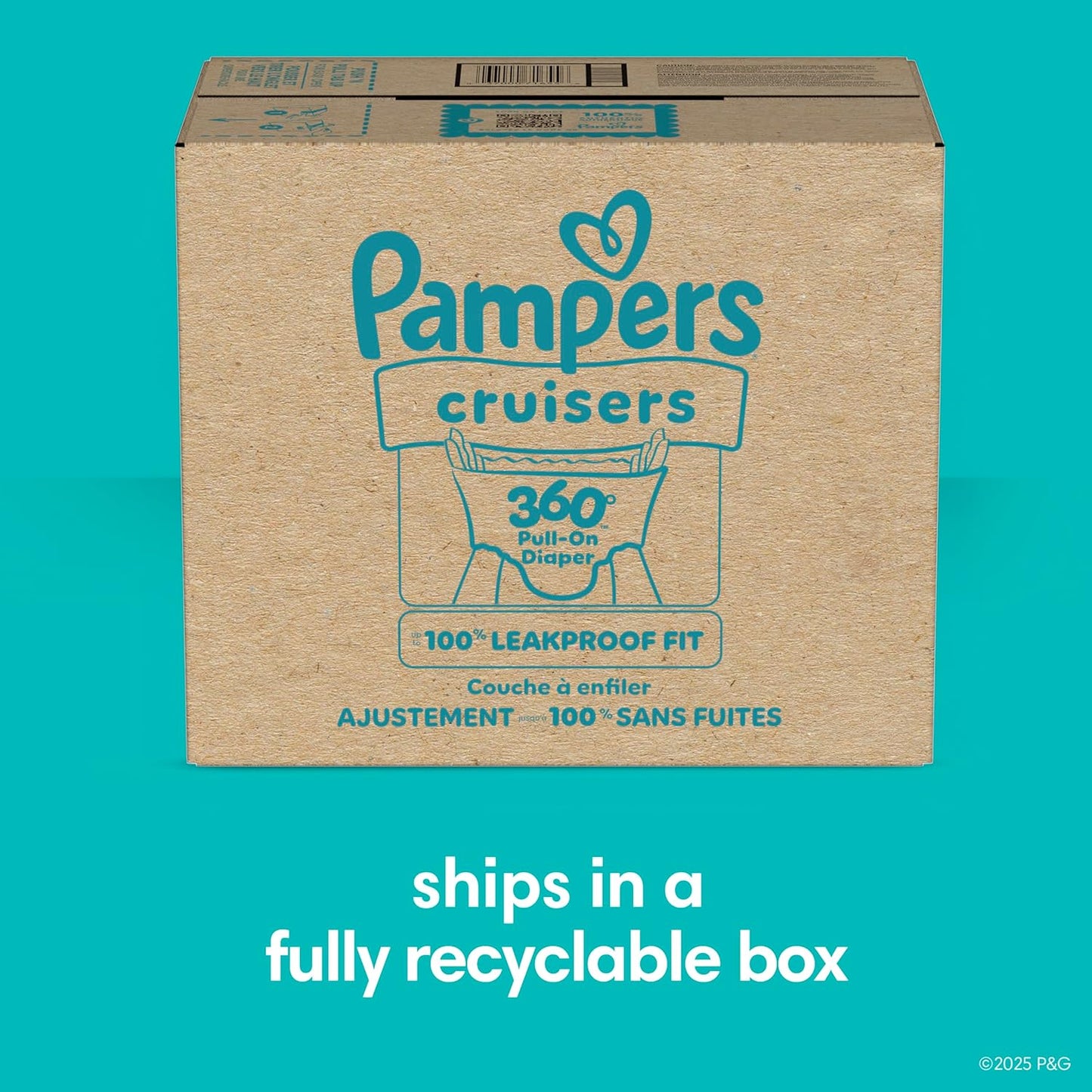 Pampers Diapers - Cruisers 360 - Size 4, 64 Count, Babyproof up to 100% Leakproof Pull-On Diaper