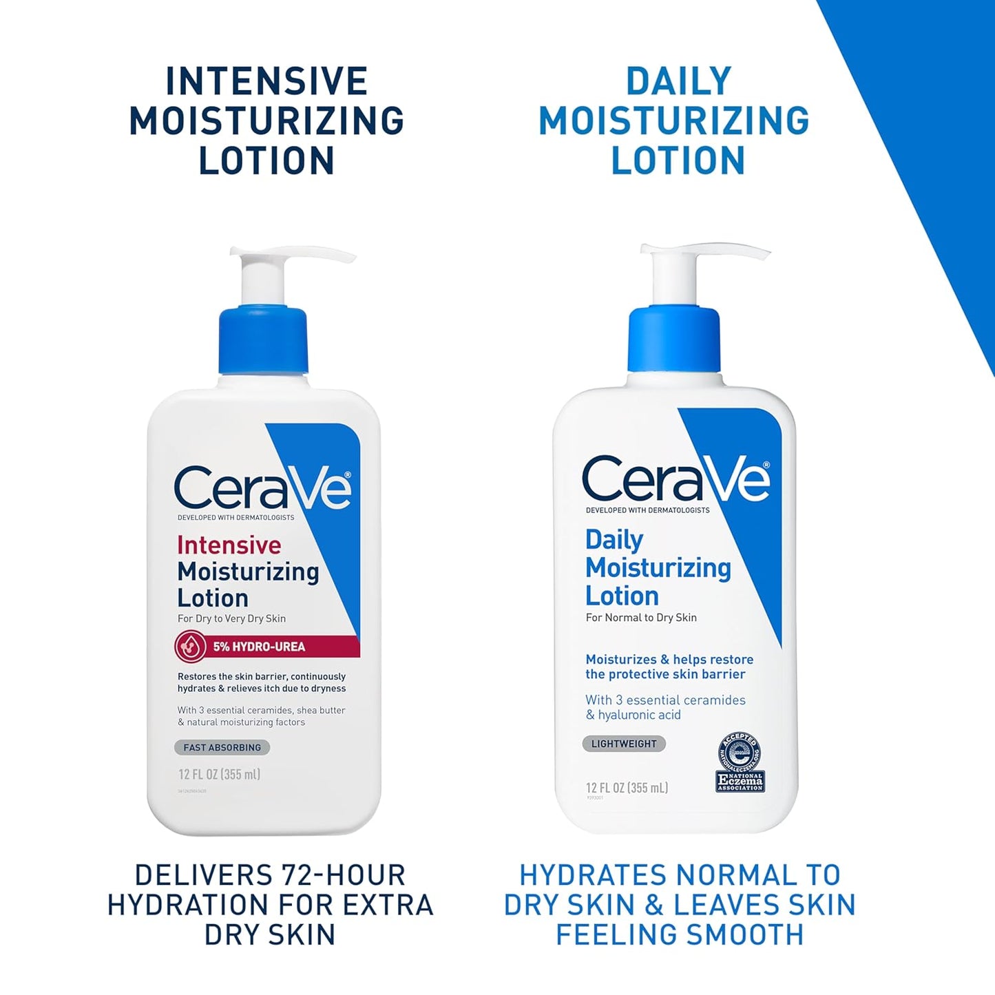 CeraVe Intensive Moisturizing Lotion Hydro-Urea Shea Butter Dry Skin 16oz