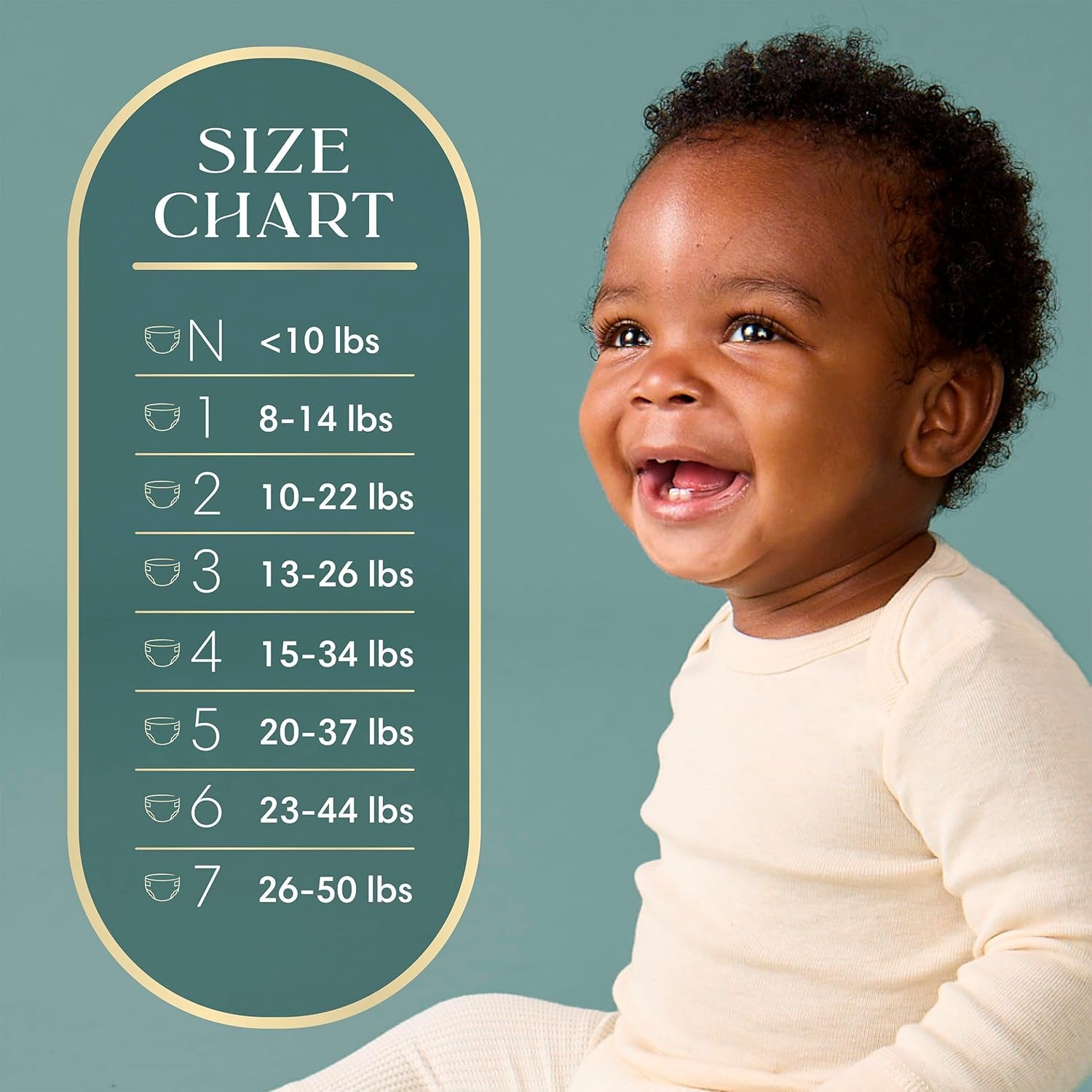Pampers Amore, Size 4 (15-34 Lbs), 58 Count, Our Best Diaper – Hypoallergenic & Fragrance Free, up to 100% Leakproof, Soft as Cashmere