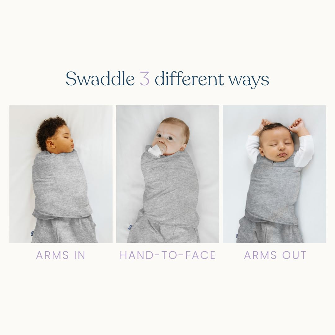 HALO 100% Cotton Sleepsack Swaddle, 3-Way Adjustable Wearable Blanket, TOG 1.5, Stardust, Small, 3-6 Months