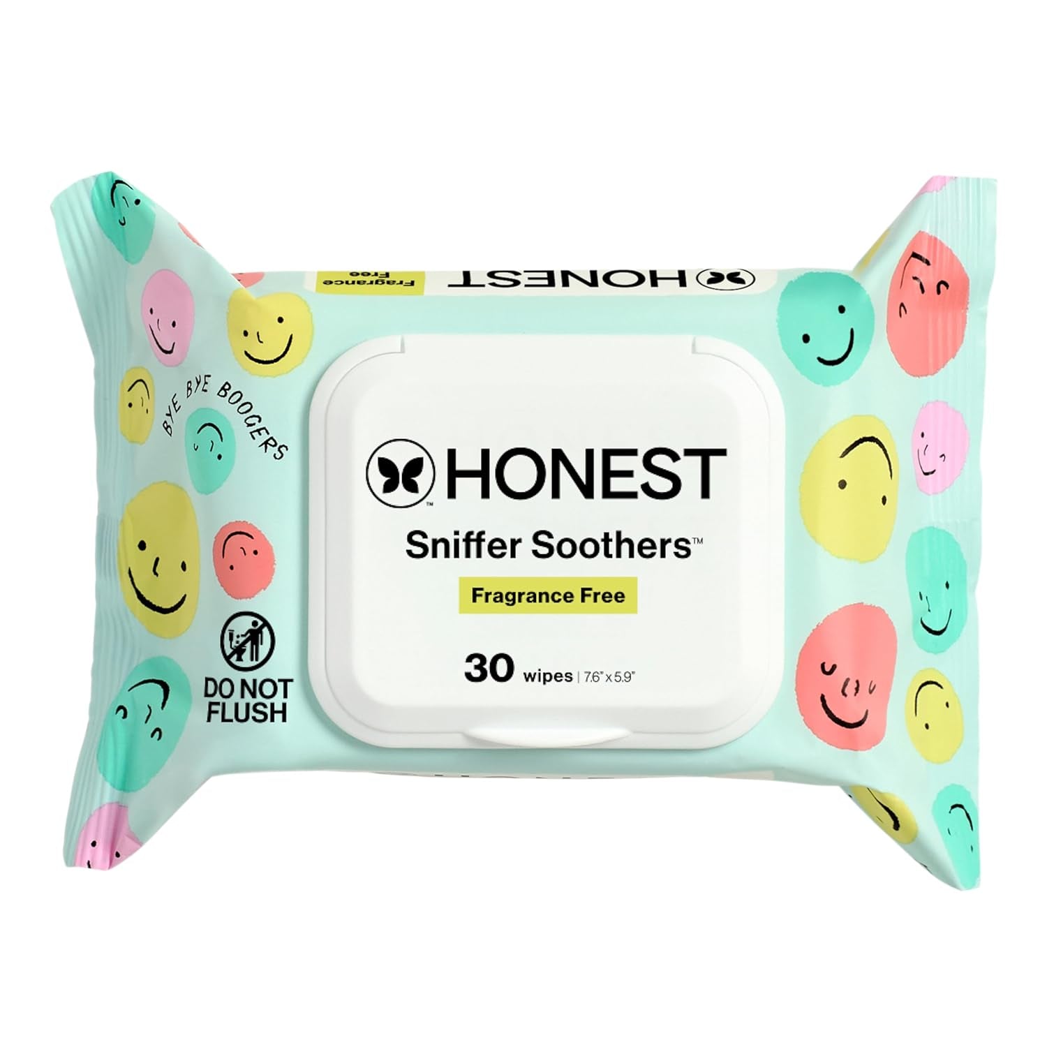 The Honest Company Plant-Based Snot Removing Wipes, Soothing Nose with Aloe, Hypoallergenic for Sensitive Skin, EWG Verified Fragrance-Free, 60 Count