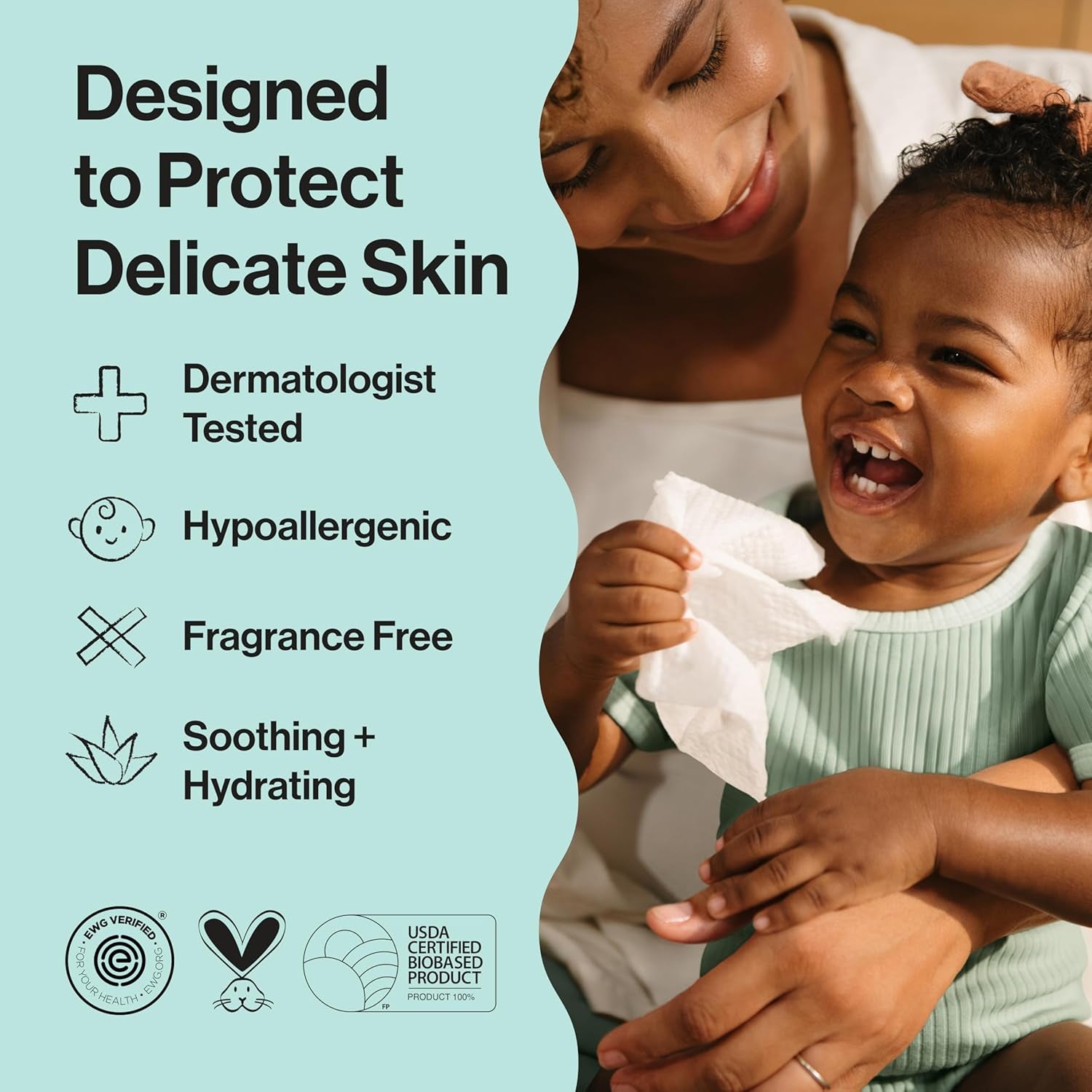 The Honest Company Plant-Based Snot Removing Wipes, Soothing Nose with Aloe, Hypoallergenic for Sensitive Skin, EWG Verified Fragrance-Free, 60 Count