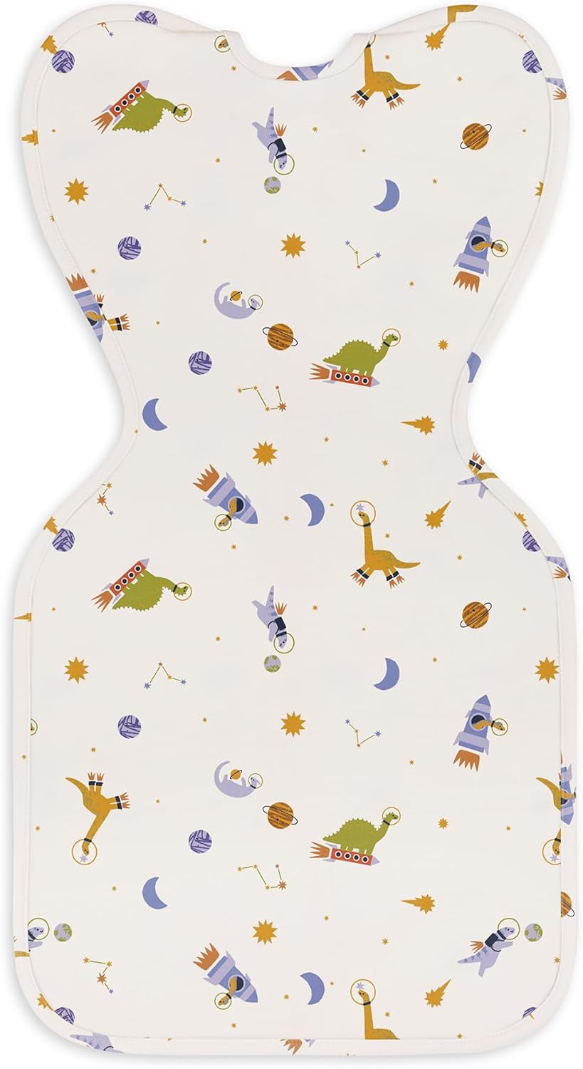 Love to Dream Swaddle UP, Baby Sleep Sack, Self-Soothing Swaddles for Newborns, Get Longer Sleep, Snug Fit Helps Calm Startle Reflex, New Born Essentials for Baby, 1.0 TOG, 13-19 Lbs, Space Dinos