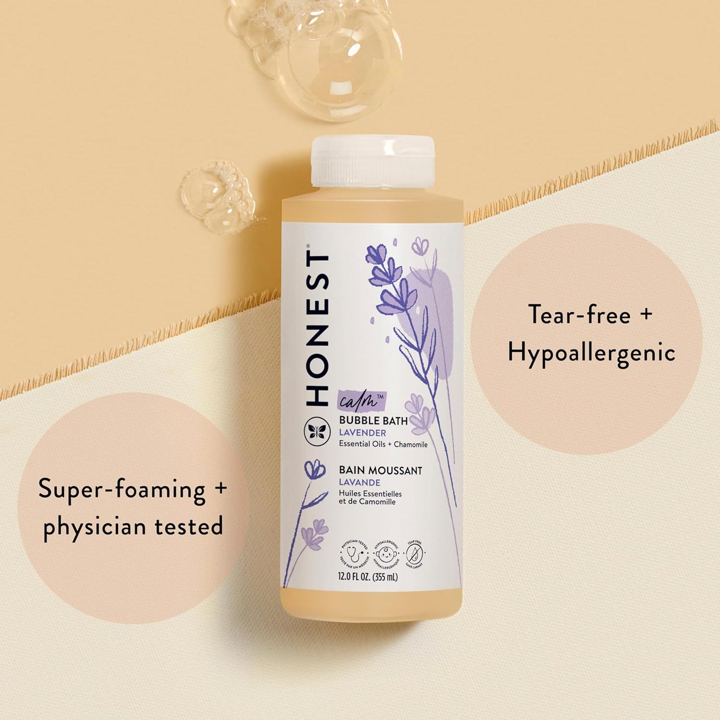 The Honest Company Foaming Bubble Bath, Gentle on Skin, Dermatologist Tested, Tear Free, Hypoallergenic, Disney and Pixar'S Toy Story, Orange Creamsicle