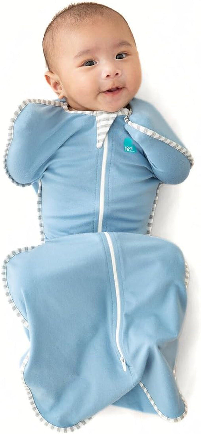 Love to Dream Swaddle UP, Baby Sleep Sack,Self-Soothing Swaddles for Newborns, Get Longer Sleep,Snug Fit Helps Calm Startle Reflex, New Born Essentials for Baby, 1.0 Tog,Newborn 5-8.5 Lbs, Dusty Blue