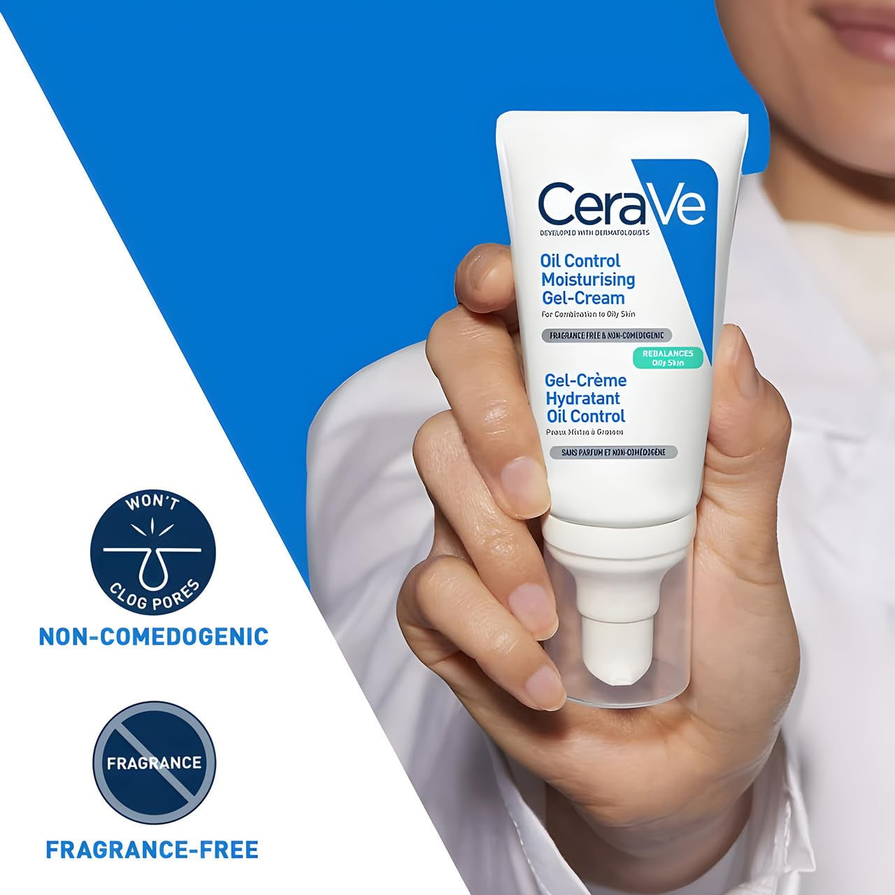 CeraVe Oil Control Moisturizing Gel-Cream - oil control moisturizer for oily skin, absorbs excess oil, non-comedogenic.