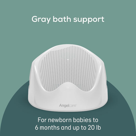 Angelcare Baby Bath Support (Gray) | Ideal for Babies Less than 6 Months Old