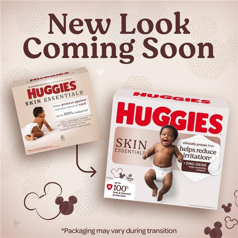 Huggies Size 4 Diapers, Skin Essentials Baby Diapers, Size 4 (22-37 Lbs), 20 Count, Packaging May Vary