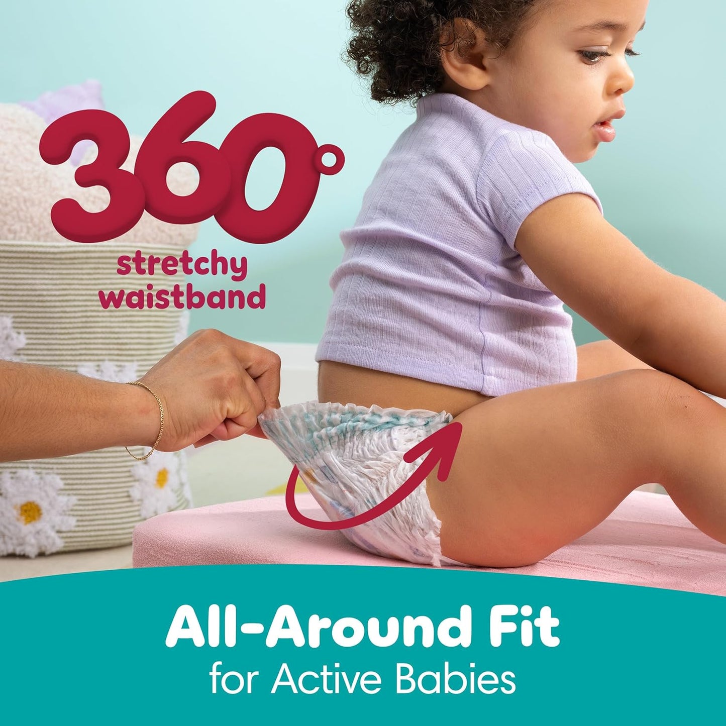 Pampers Diapers - Cruisers 360 - Size 5, 100 Count, Babyproof up to 100% Leakproof Pull-On Diaper