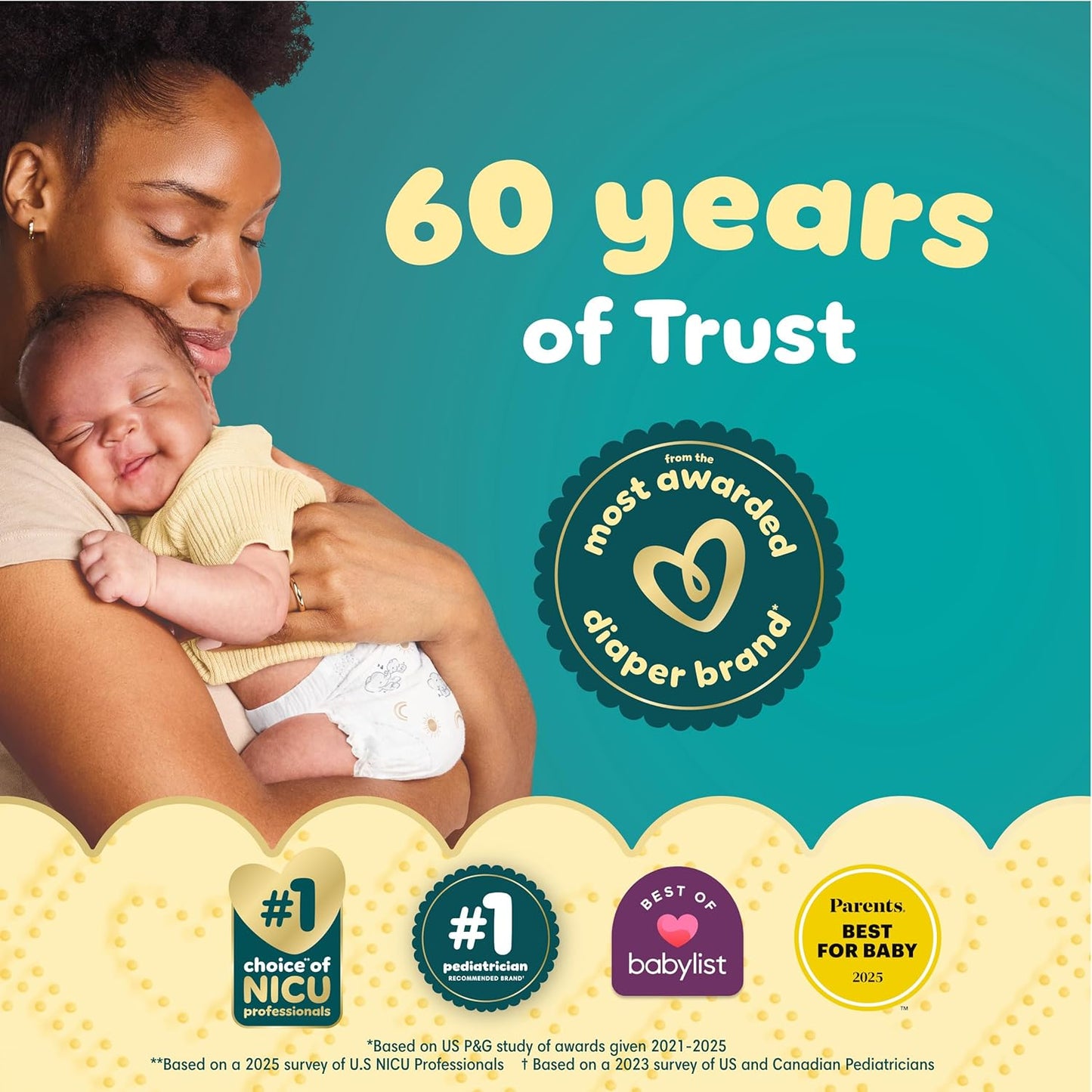 Pampers Baby Diapers - Swaddlers - Size 0, 31 Count, Ultra Absorbent Disposable Newborn Diaper