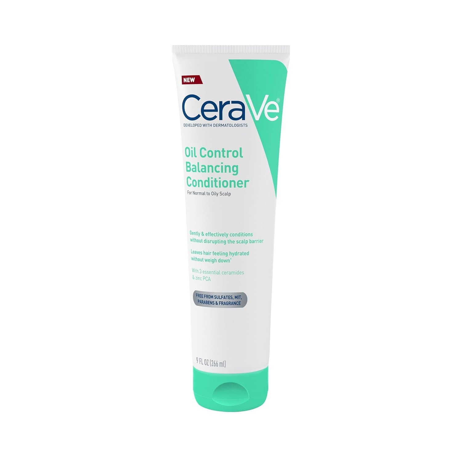 CeraVe Oil Control Balancing Conditioner for healthy hydration and oil control hair conditioner, 9 fl oz tube.